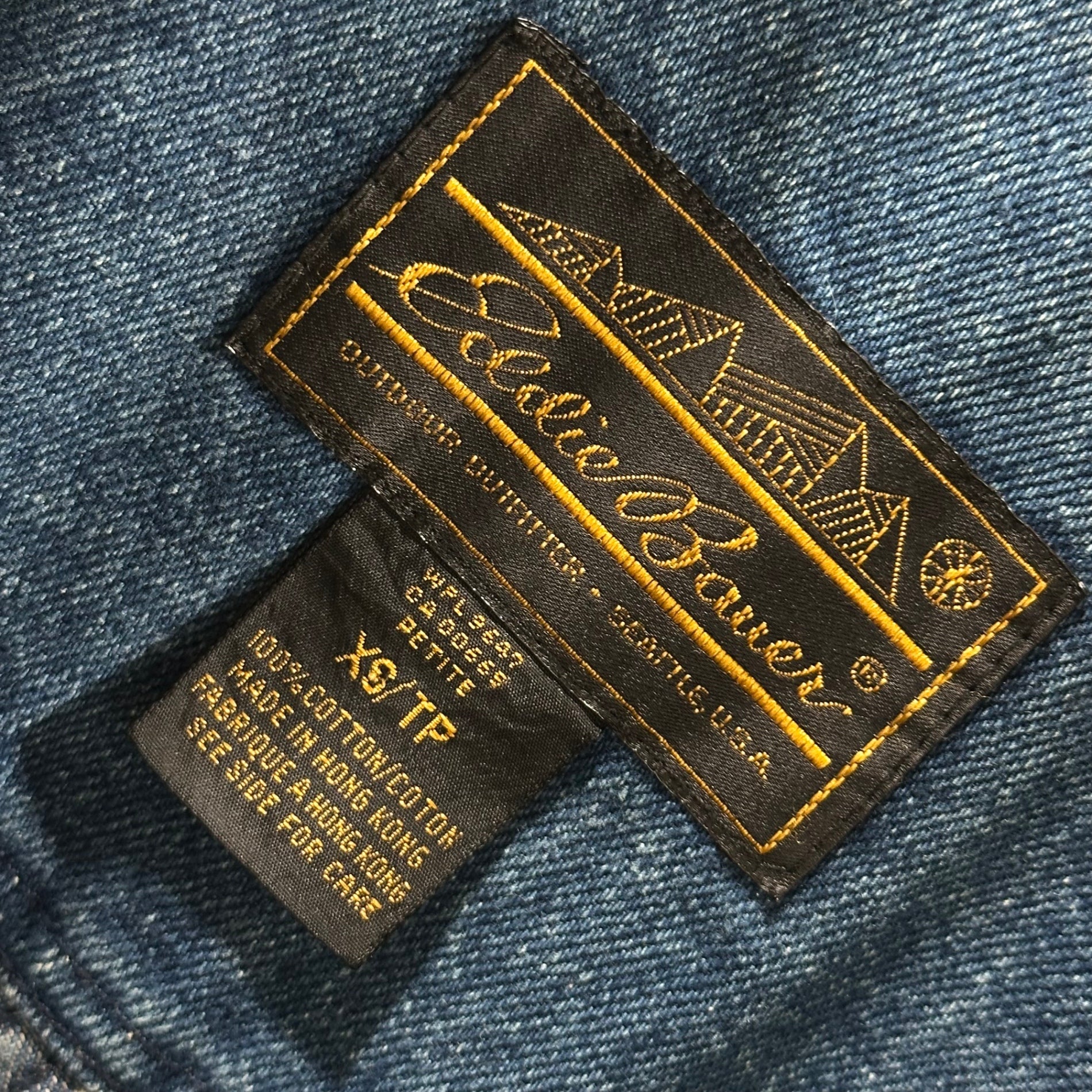 Eddie Bauer(エディーバウアー) 1980～1990's Denim Jacket デニム ジャケット オーバーサイズ XS インディゴ 黒タグ後期