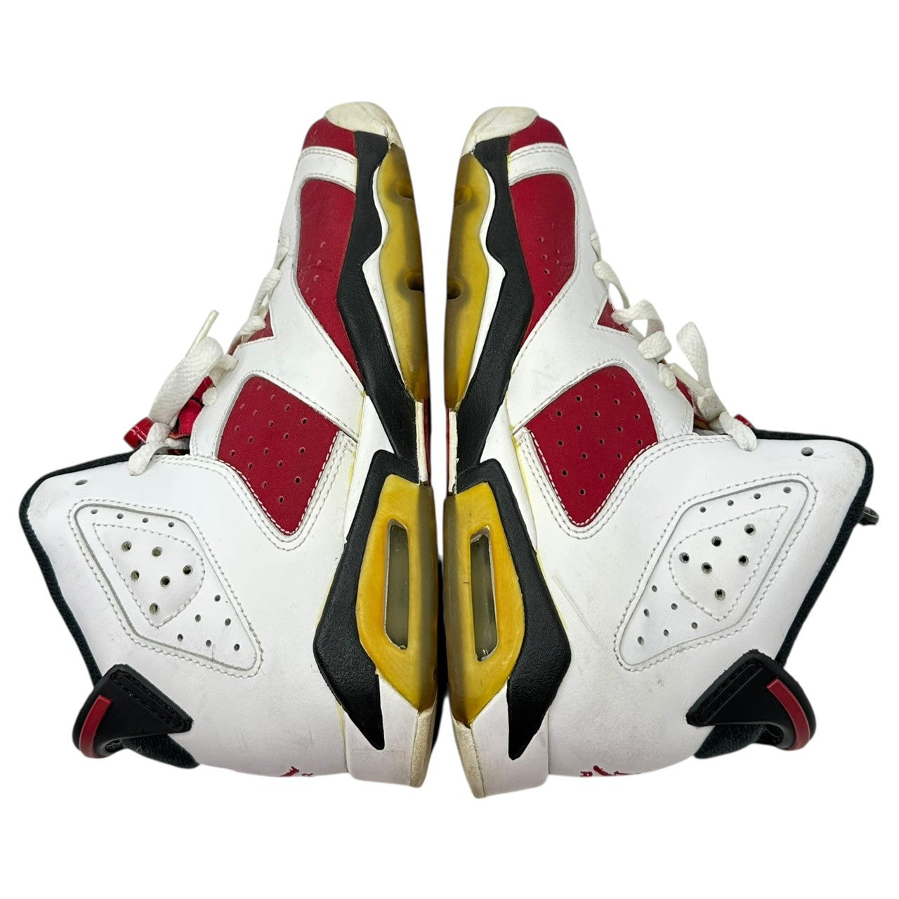 NIKE(ナイキ) AIR JORDAN 6 RETRO CARMINE 2014 (GS) エアジョーダン 6 レトロ ハイカット スニーカー 384665-160 24cm ホワイト×レッド
