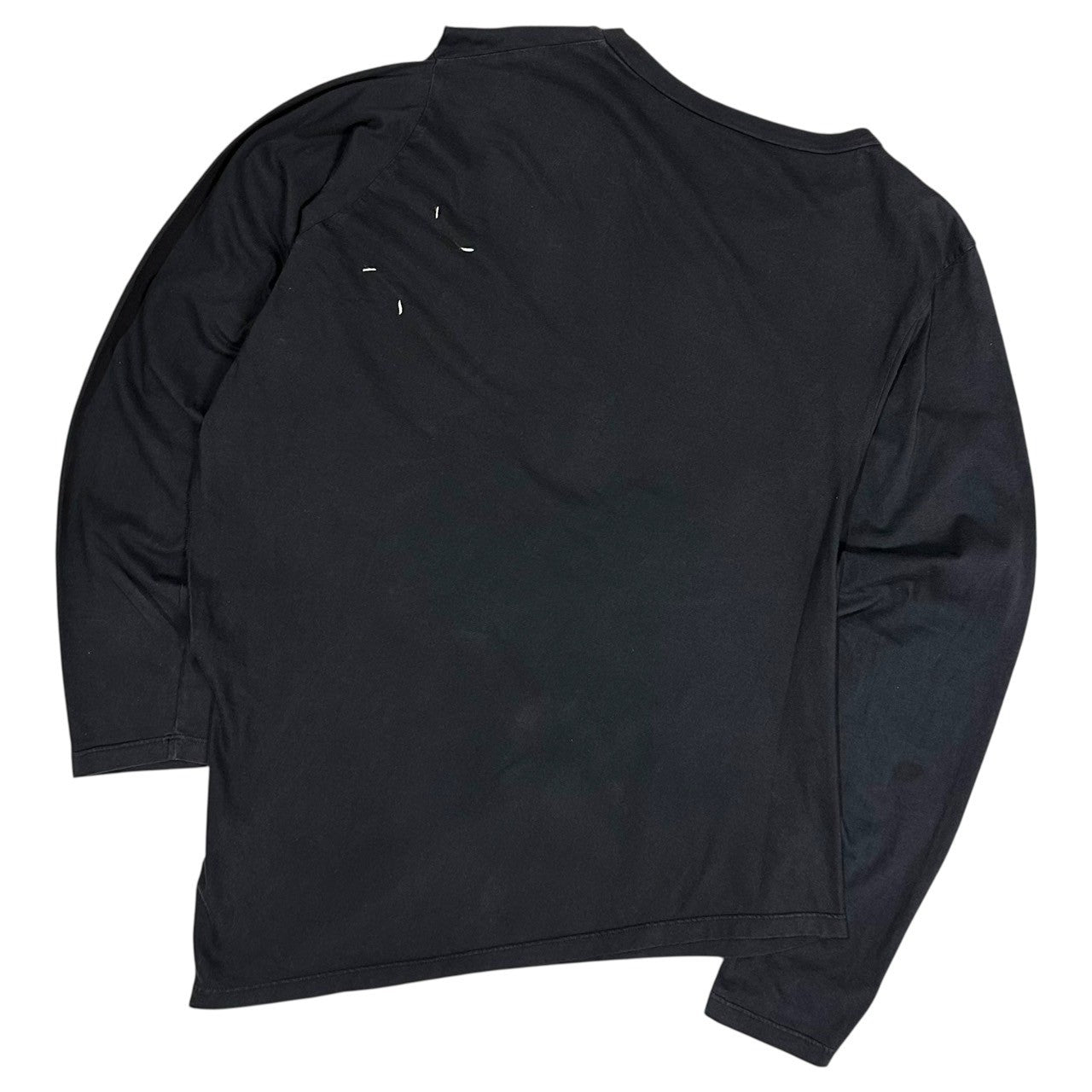 Maison Martin Margiela(メゾン マルタンマルジェラ) 00's Archive Asymmetrical Side-Open S/S T-Shirt アーカイブ アシンメトリー サイドオープン 半袖 Tシャツ XL ネイビー 白タグ