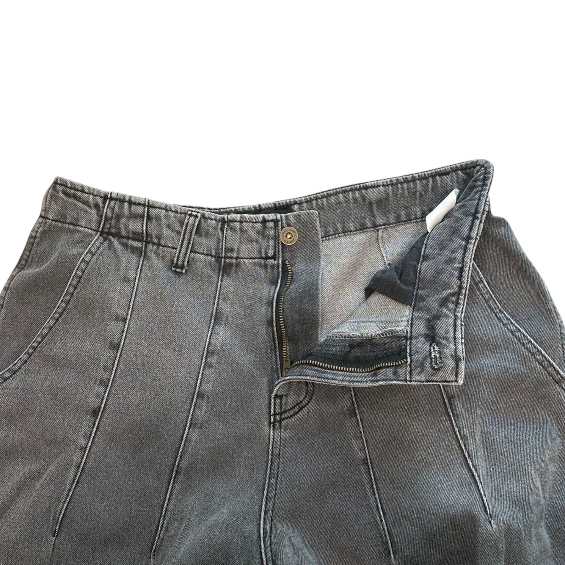 Ajobyajo(アジョバイアジョ) Baggy Silhouette Black Denim Pants バギー シルエット ブラック デニム パンツ XL ブラック(フェード)