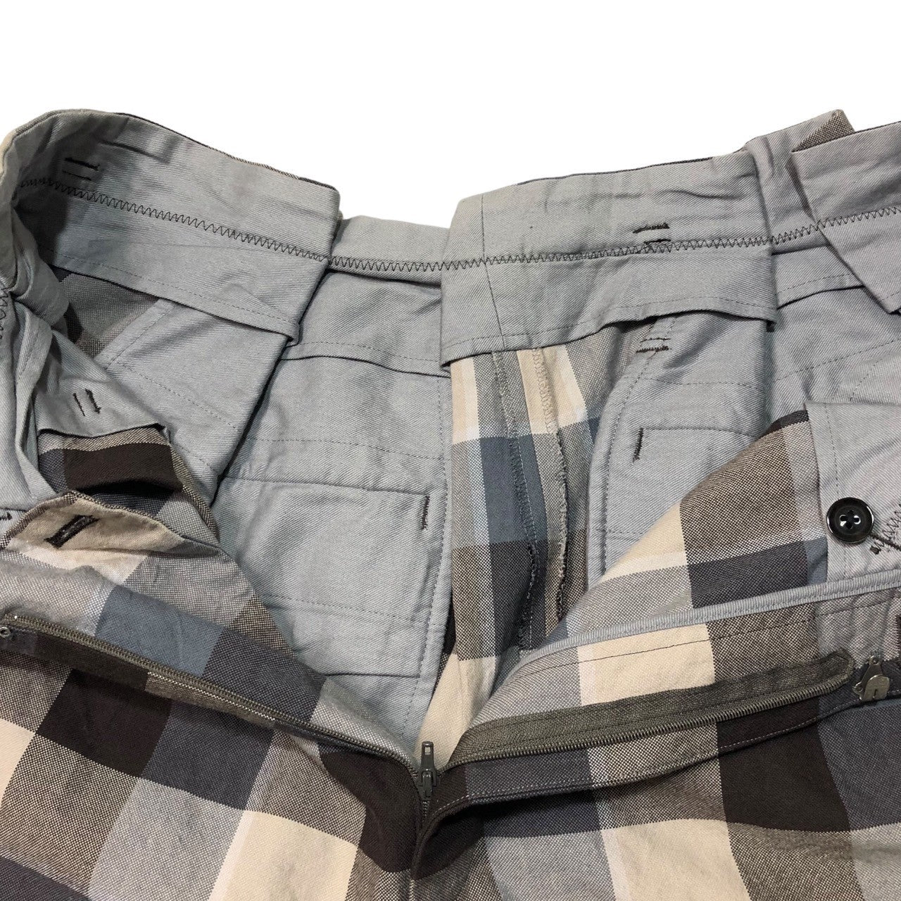 kolor(カラー) 11SS cotton check shorts コットン チェック ショーツ ハーフパンツ 11SCM-P10105 SIZE 1(S) グレー×アイボリー