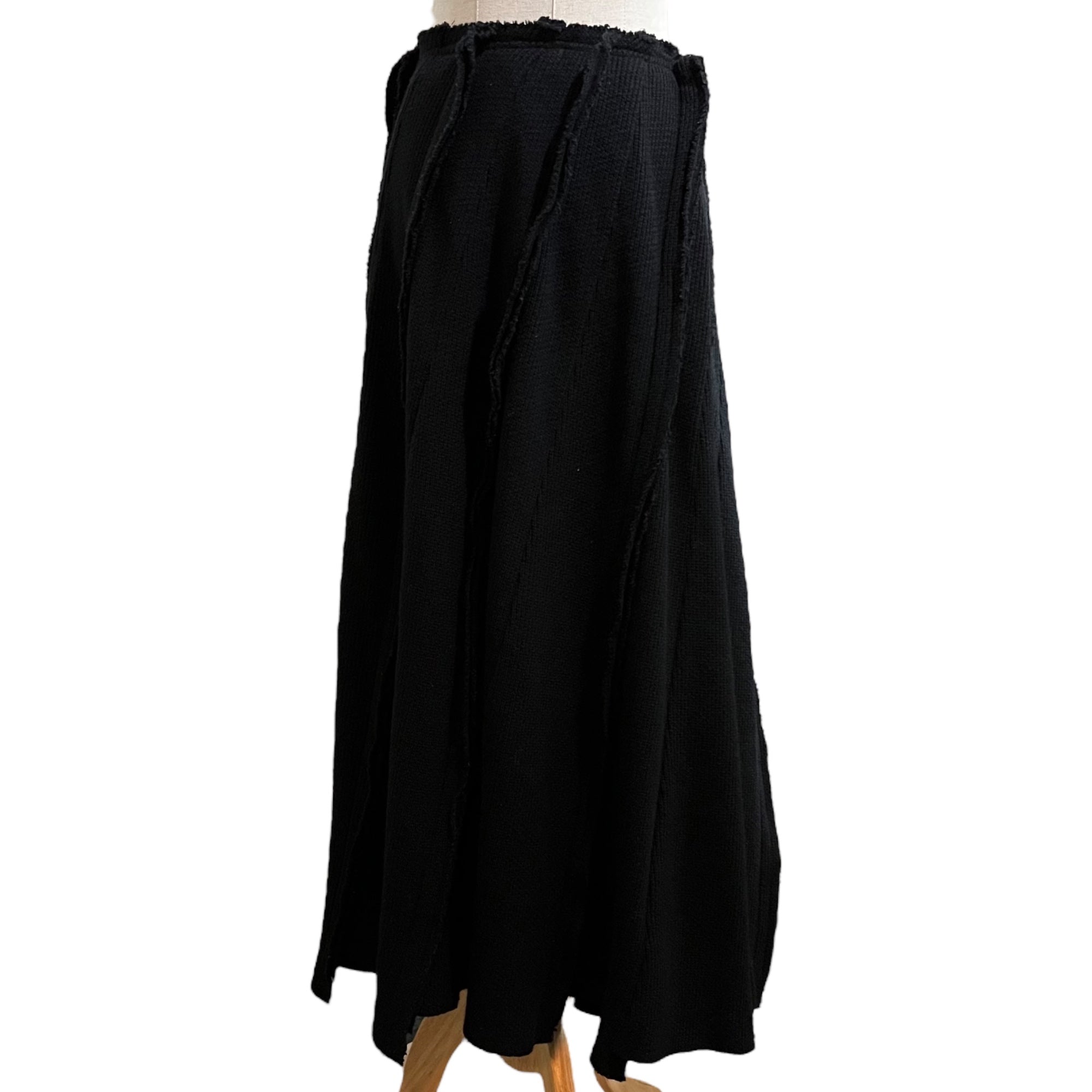 COMME des GARCONS(コムデギャルソン) 02AW wool nylon knit long skirt ウール ナイロン ニット ロングスカート GG-S001 M ブラック AD2002