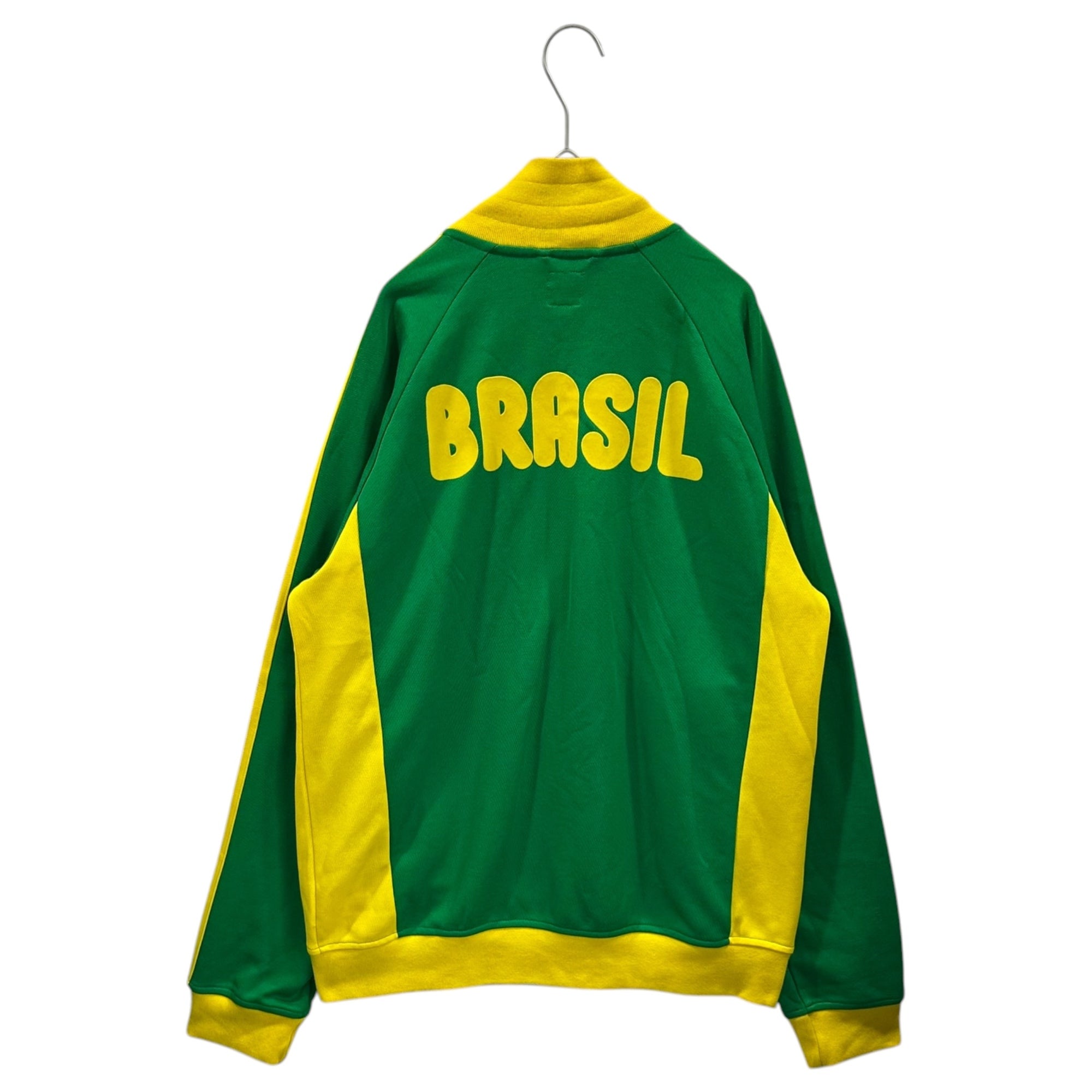 adidas(アディダス) Brazilian flag patch 3 stripes track jacket ブラジル国旗 ワッペン 3ライン トラックジャェット AK9006 O グリーン×イエロー 黒タグ