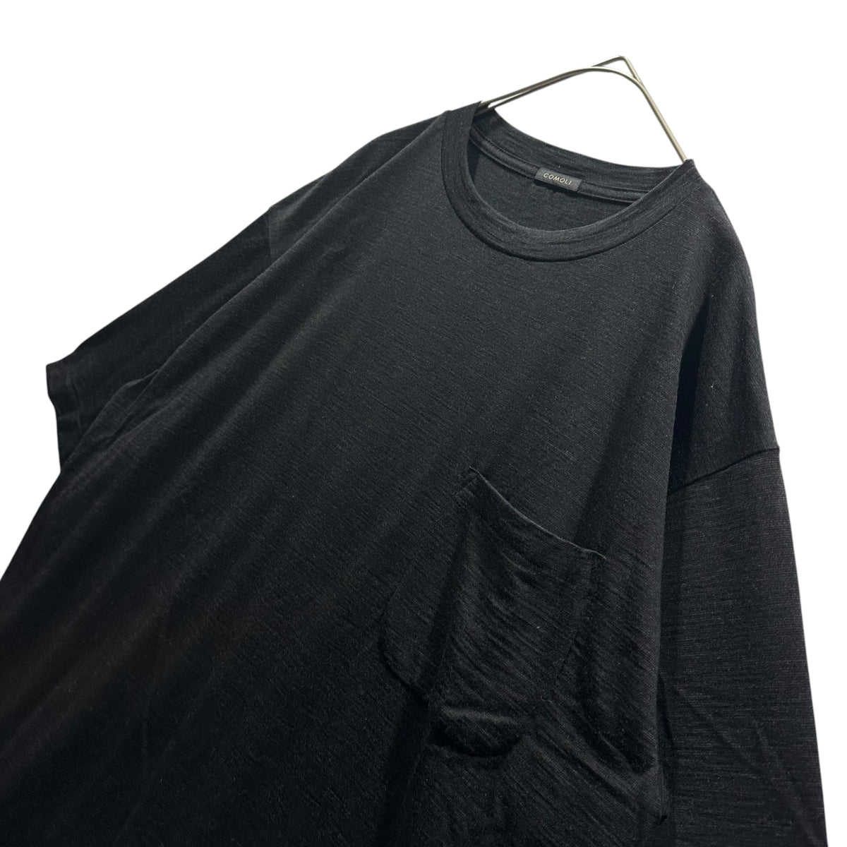 COMOLI(コモリ) 2024SS summer wool S/S T-shirt サマーウール 半袖 Tシャツ Z01-05023 2 チャコール