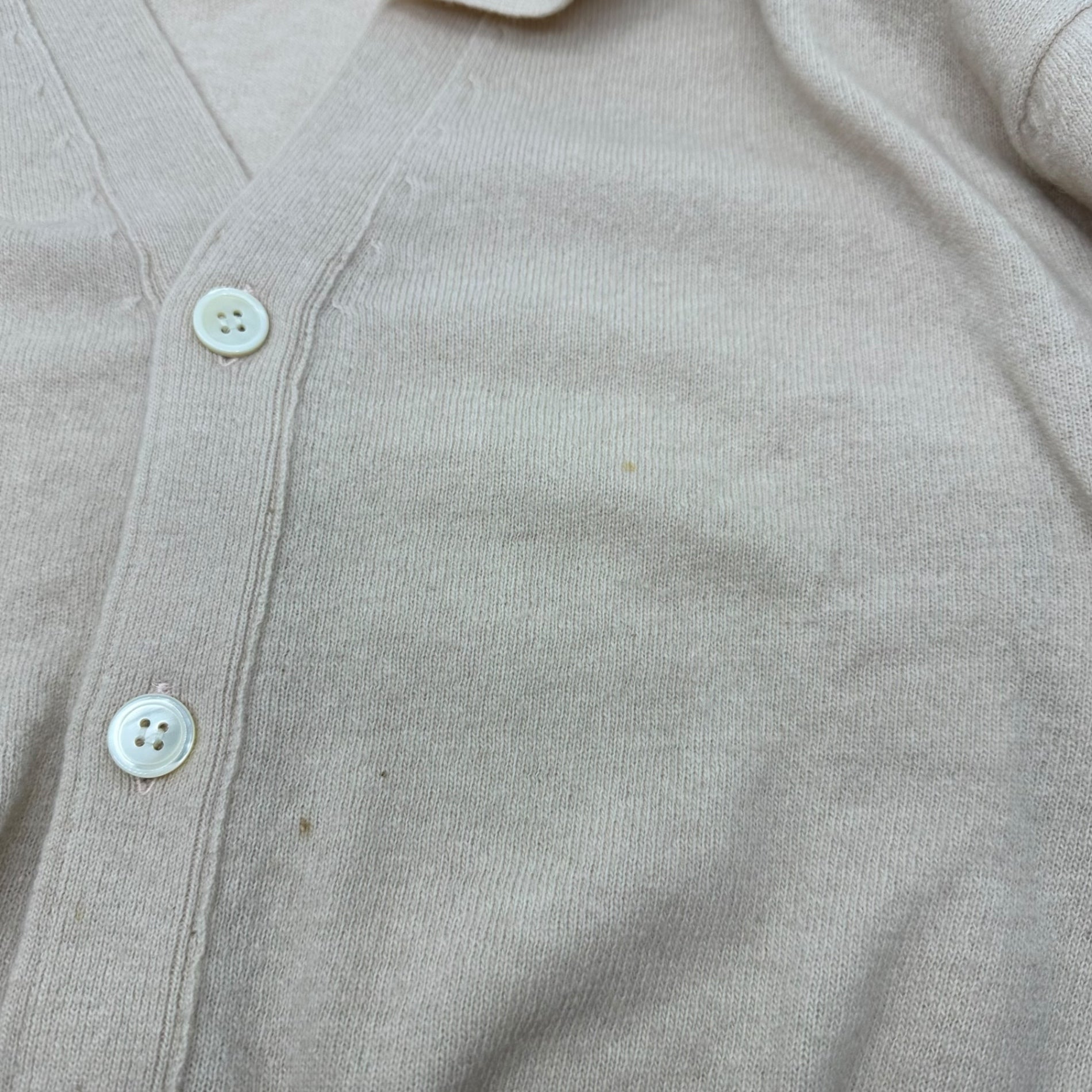 COMME des GARCONS HOMME(コムデギャルソンオム) 80's front pockets 5 button wool/nylon cardigan 80年代 フロント ポケット 5ボタン ウール/ナイロン カーディガン HN-050160 FREE ピンク AD表記無し 川久保玲 本人期