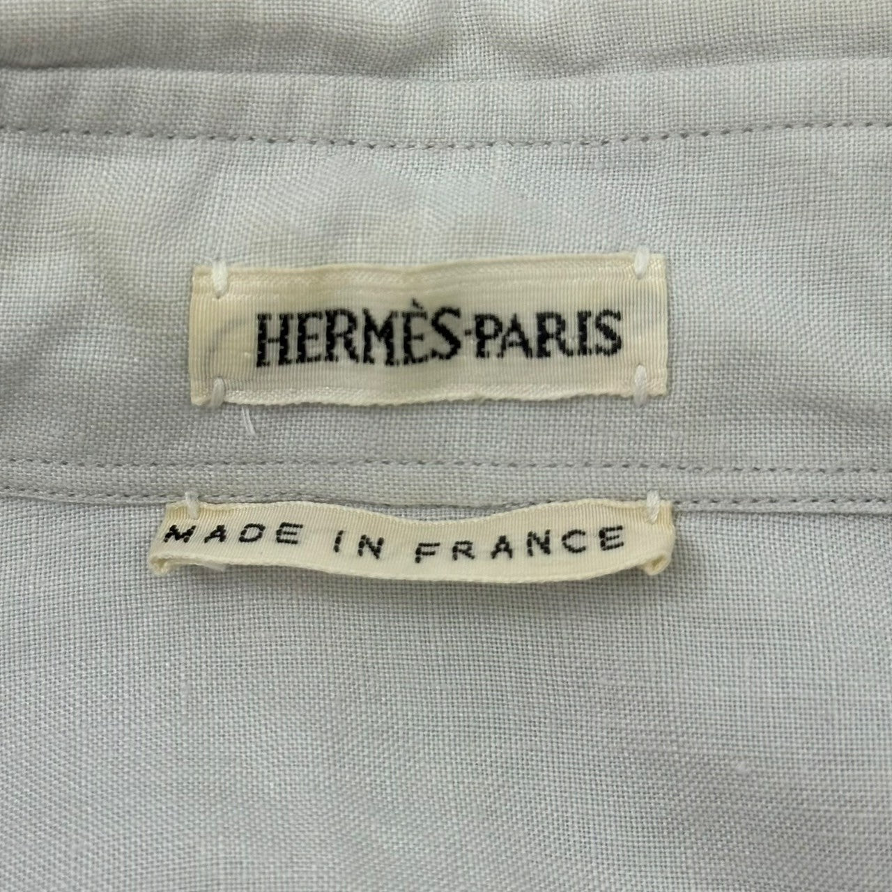 HERMES(エルメス) By Margiela Basic L/S Linen Shirt マルジェラ期 ベーシック 長袖 リネン シャツ 38(M程度)※メンズ着用可 ライトグレー アーカイブ エルメスジャポン