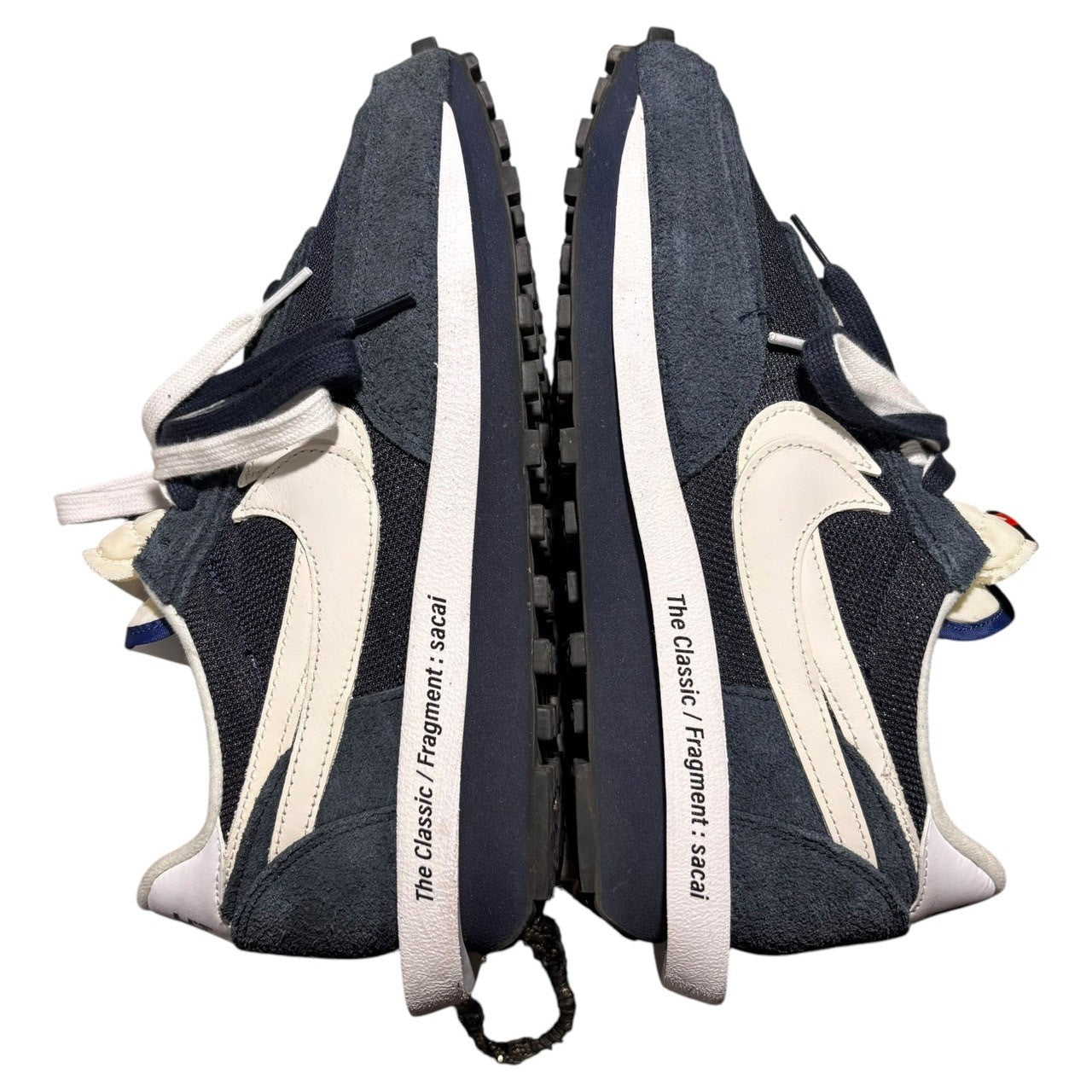 NIKE×sacai×FRAGMENT DESIGN(ナイキ×サカイ×フラグメントデザイン) LD Waffle "Blackended Blue" ワッフル ローカット スニーカー DH2684-400 28cm ネイビー×ホワイト