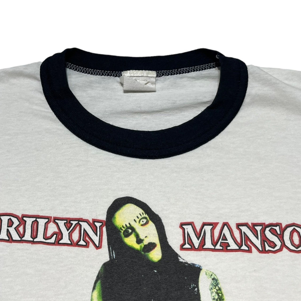 VINTAGE(ヴィンテージ) 90's ANTICHRIST SUPERSTAR MARILYN MANSON T-SHIRT 1995  マリリンマンソン アンチクライスト スーパースター Tシャツ バンド 著名人着用 稀少品 XL ホワイト ヴィンテージ