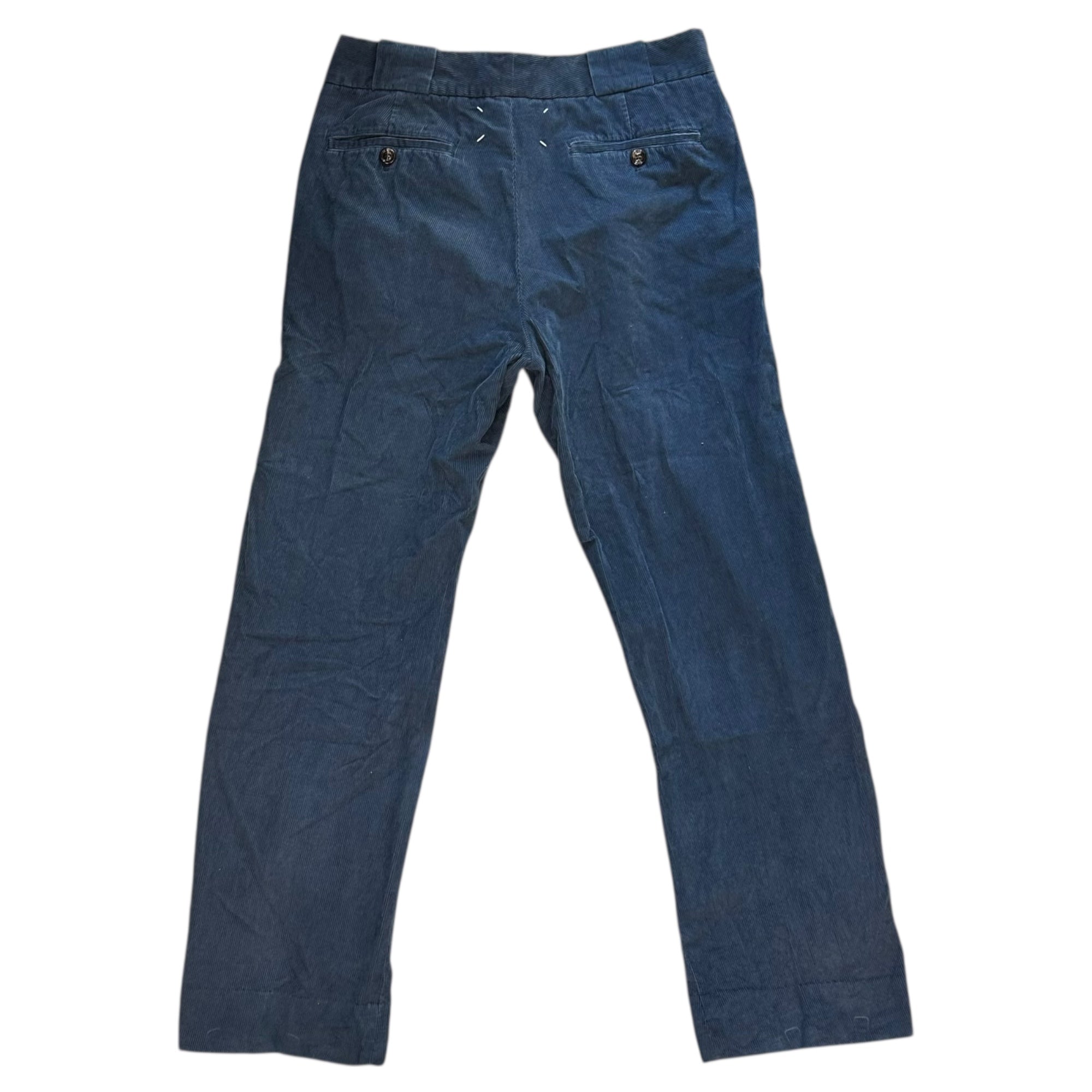MAISON MARGIELA(メゾンマルジェラ) 13SS Corduroy Straight Pants コーデュロイ ストレート パンツ S30KA0339 46(S) ブルー 裾上げ有