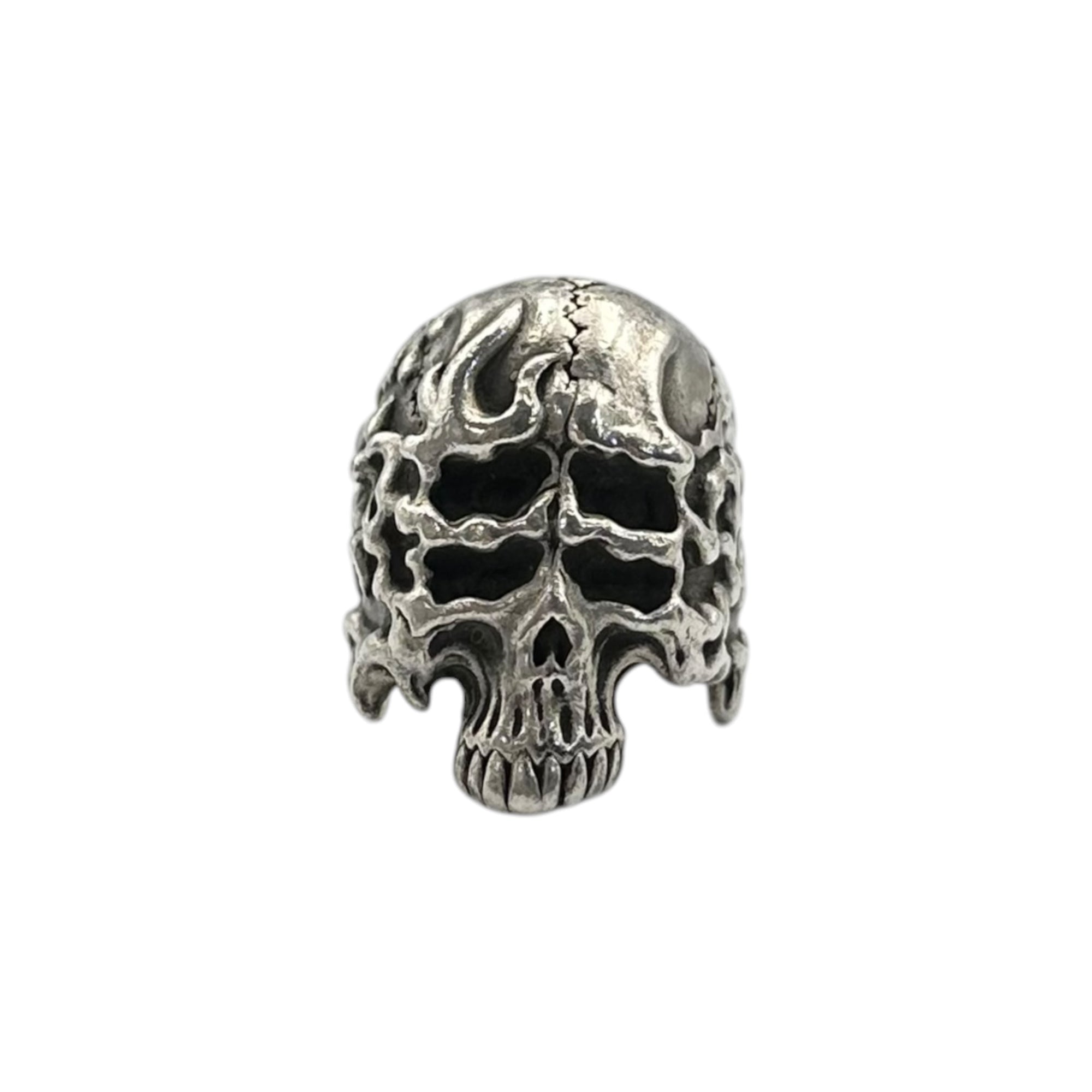 UNDERCOVER × Funny Farm(アンダーカバー × ファニーファーム) 90's Collaboration Four-Eyed Skull Silver Ring 90年代 四ツ目 スカル シルバー リング 9～10号 シルバー 96～99年 タトゥーアーティスト ボブ・ベッセルス氏 マーク・パラモア氏 ヴァンダライズ一ノ瀬氏 JONIO氏 コラボ 稀少アイテム