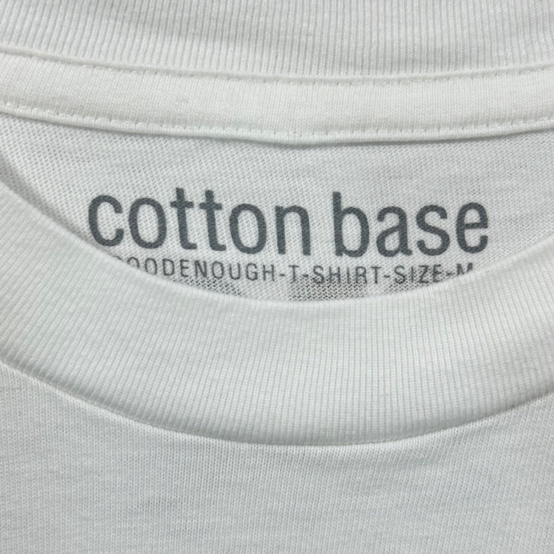 GOODENOUGH(グッドイナフ) 2001's cotton base THIS MACHINE KILLS FASCISTS s/s T-shirt Tシャツ M ホワイト×ブルー