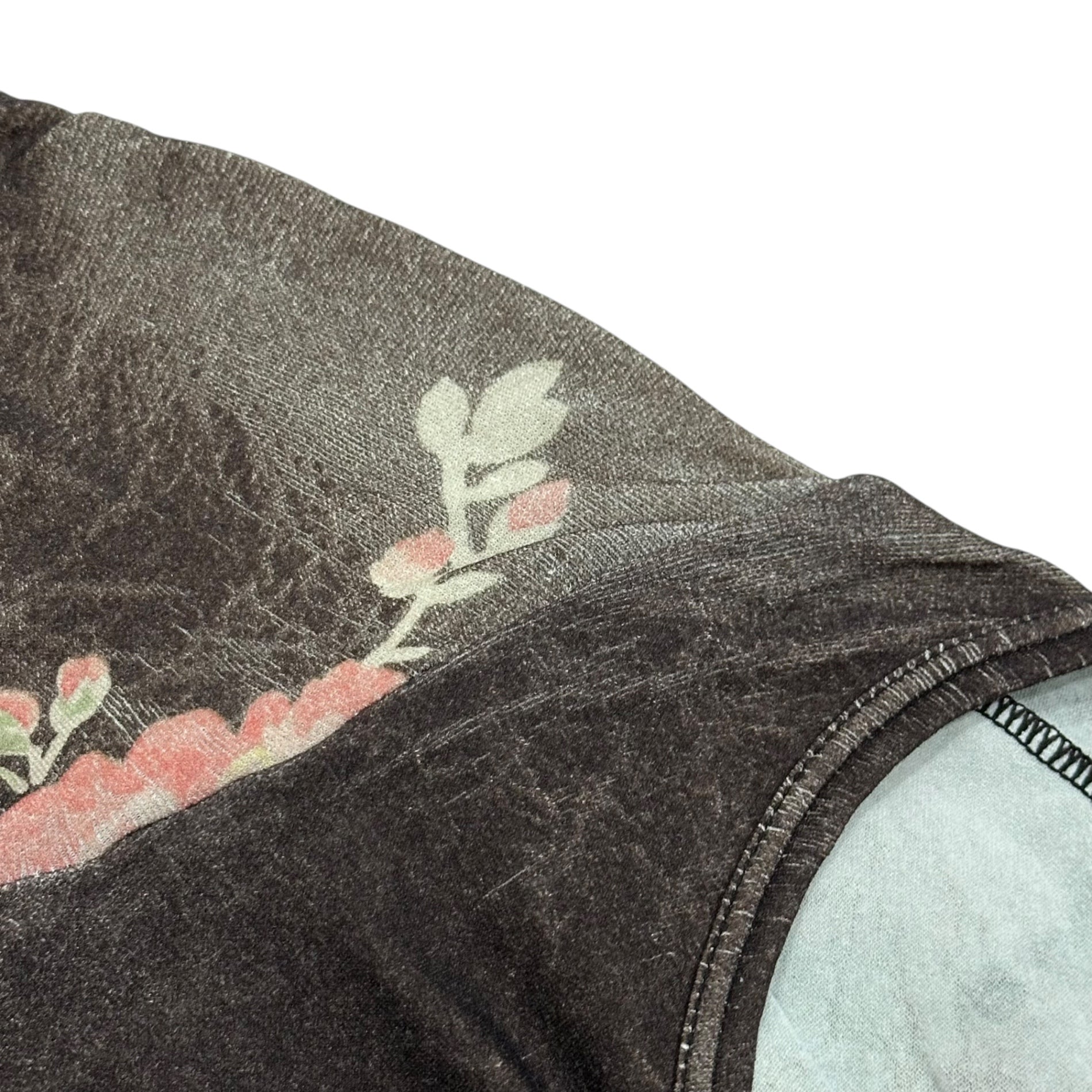 JUNYA WATANABE COMME des GARCONS(ジュンヤワタナベコムデギャルソン) 2002SS Floral-Print L/S Cut-and-Sew フローラル プリント 長袖 カットソー JE-T026 FREE ブラウン×ピンク AD2001