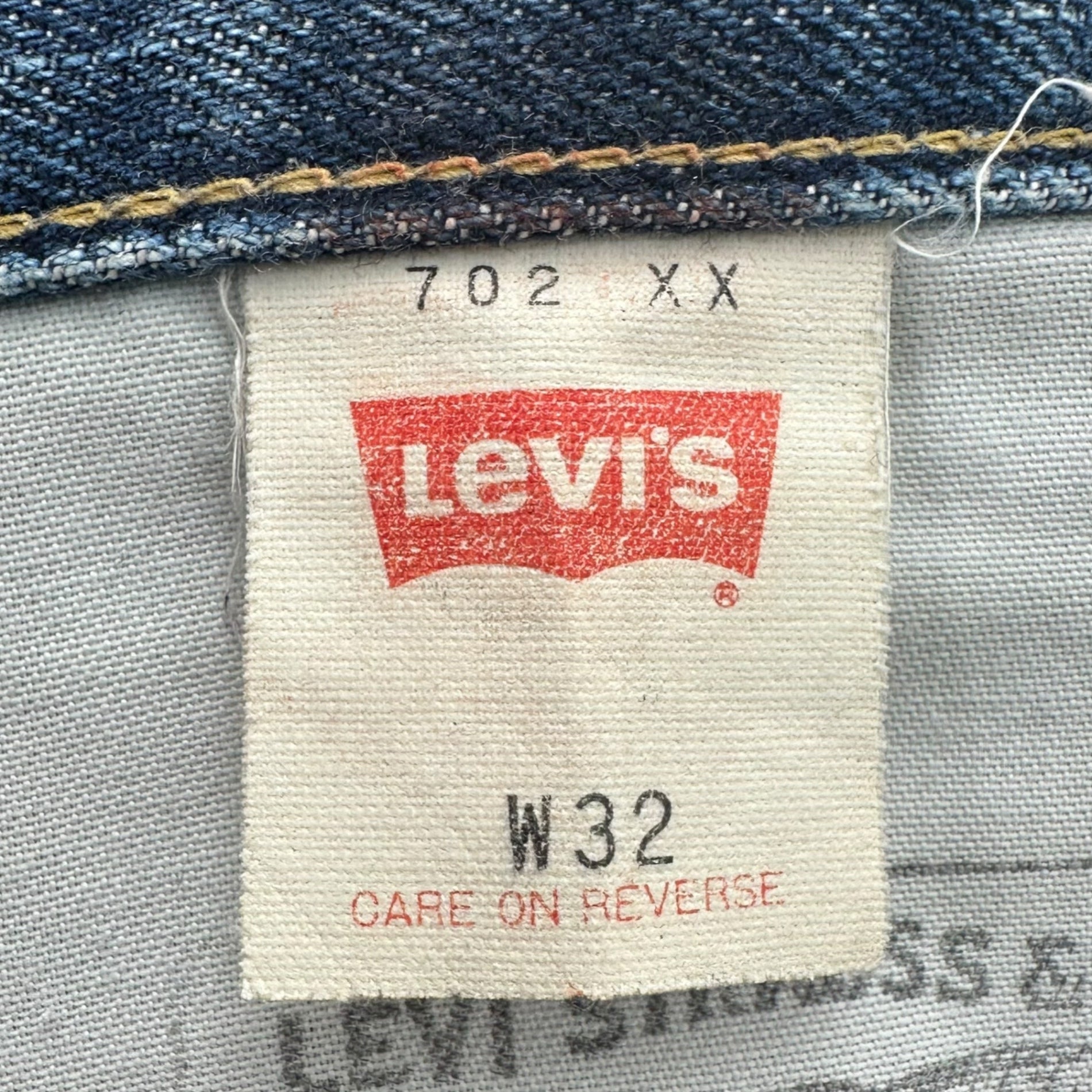 Levi's(リーバイス) 1937 model 702XX Denim Pants 復刻 デニム パンツ W32 インディゴ 復刻 日本製 90's 90年代 ヴィンテージ