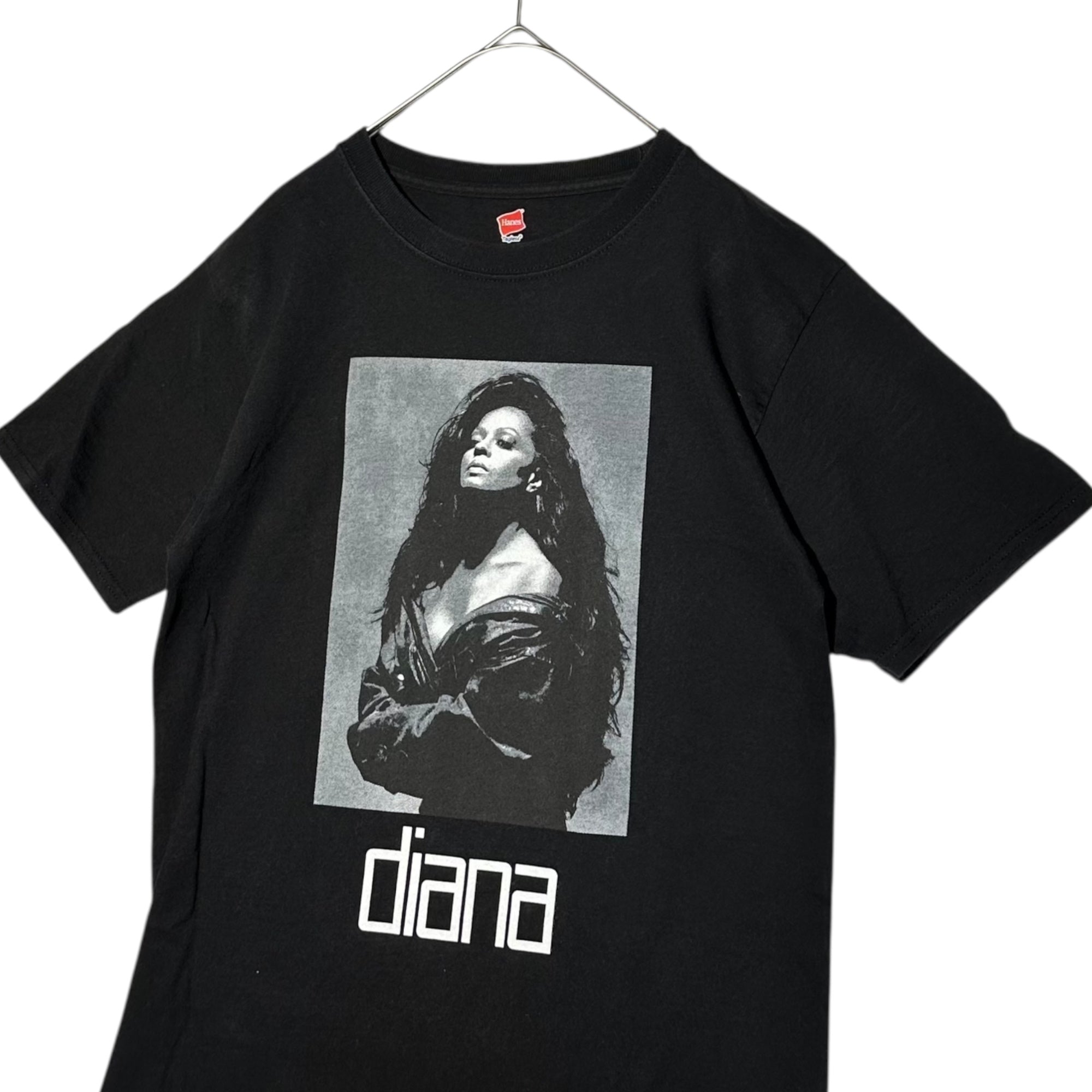Hanes(ヘインズ) Diana Ross “I’m Coming Out” Tee ダイアナ ロス フォト Tシャツ S ブラック
