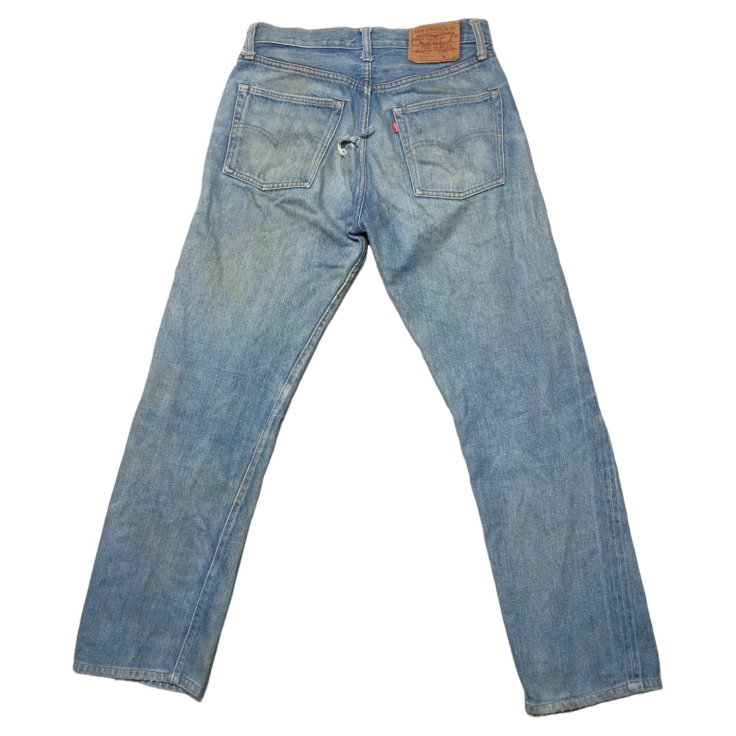 Levi's(リーバイス) 70's 66前期 501 straight denim pants ストレート デニム パンツ W30 ライトインディゴ 赤耳 スモールe 70年代 ヴィンテージ 紙パッチ