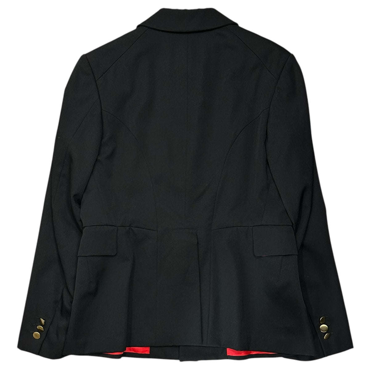 robe de chambre COMME des GARCONS(ローブドシャンブルコムデギャルソン) 1999AW Short Coat with Gold Buttons and Round Collar 金ボタン 丸襟 ショートコート RJ-100030 FREE ブラック×レッド 90's 90年代 AD1999 アーカイブ