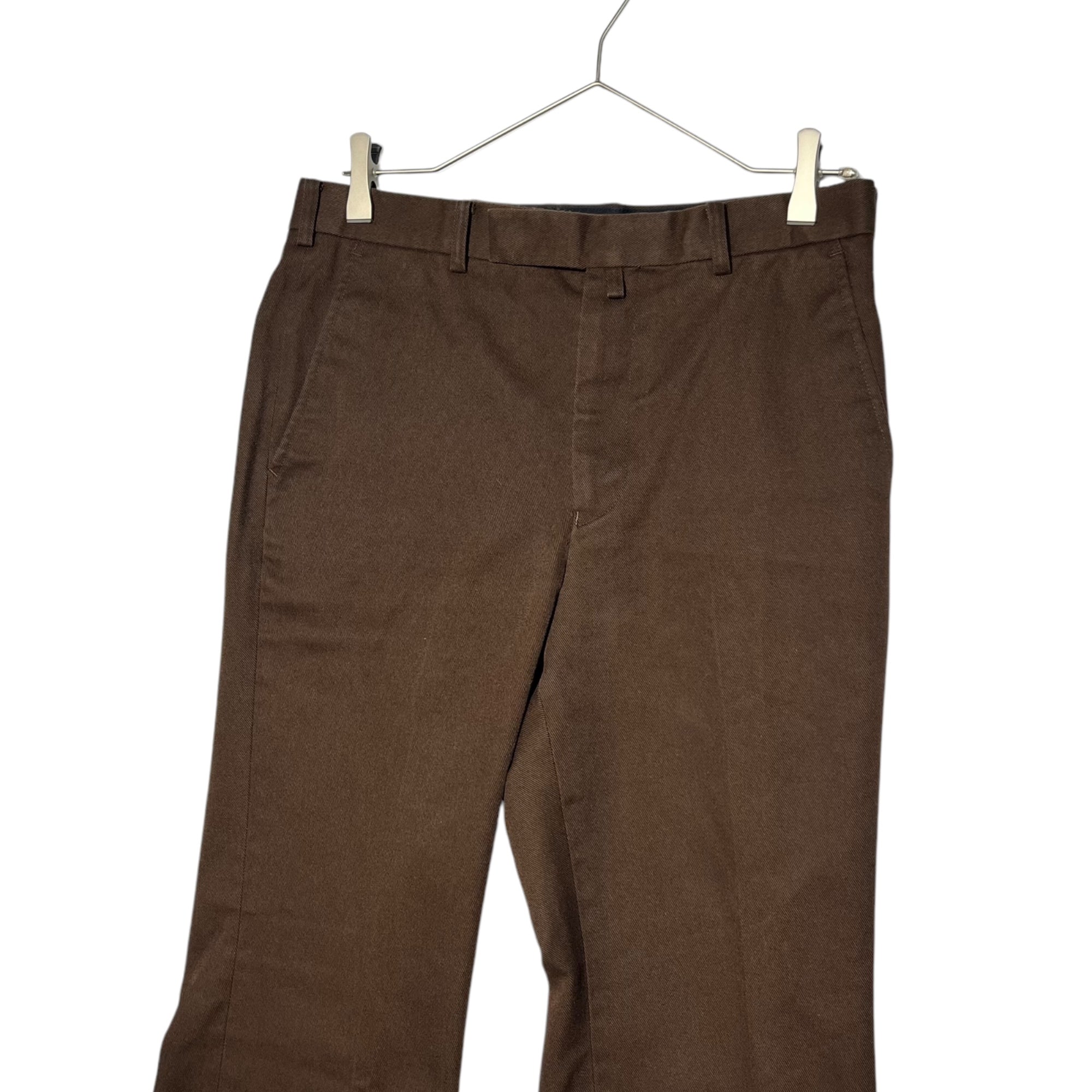 JOHN LAWRENCE SULLIVAN(ジョンローレンスサリバン) 19AW Flare cotton slacks フレア コットン スラックス 2A031-0220-69 44(S程度) ブラウン