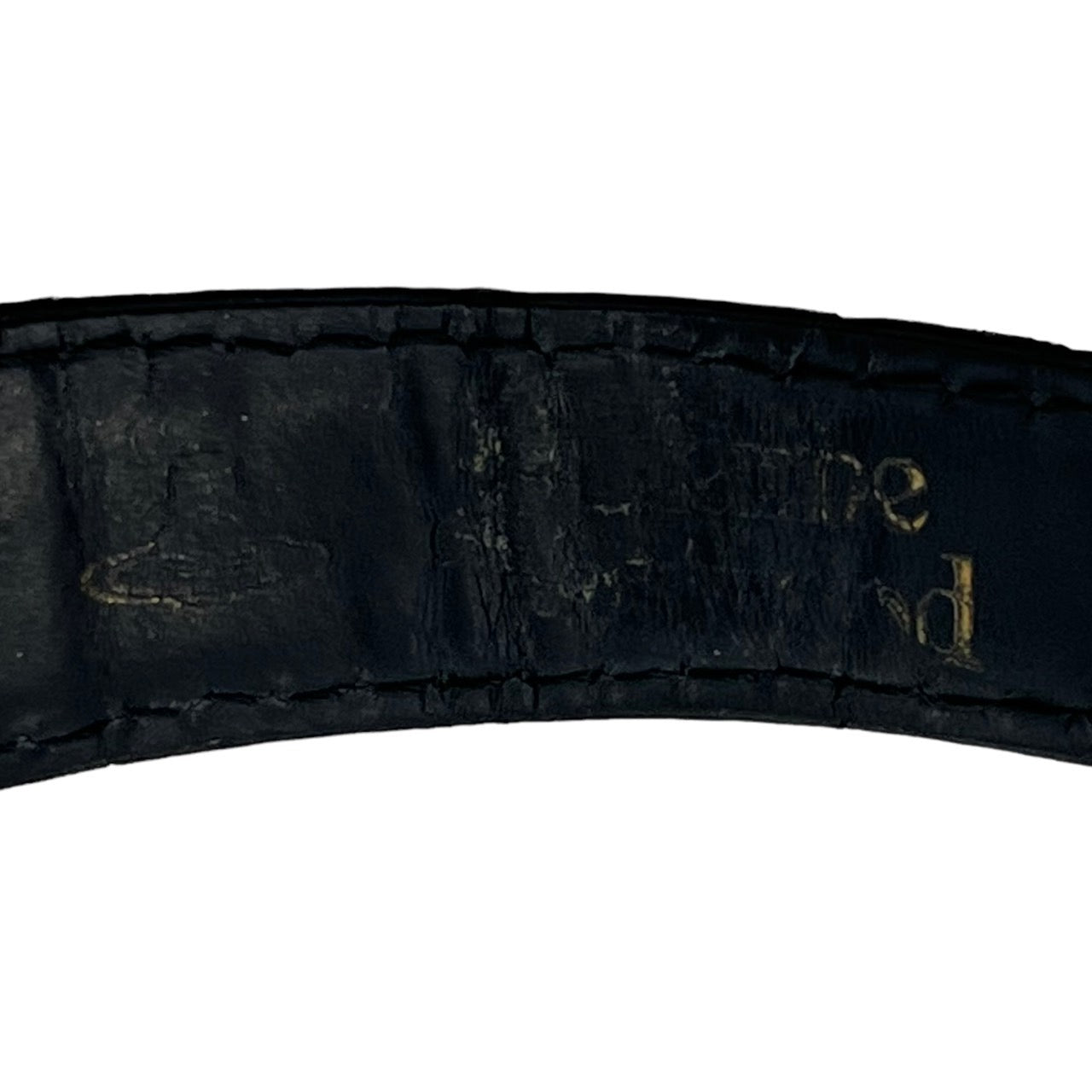 Vivienne Westwood(ヴィヴィアンウエストウッド) 00's  oval leather belt watch/楕円 型押しレザー腕時計 VW-4001 文字盤：ブラック 動作確認済み