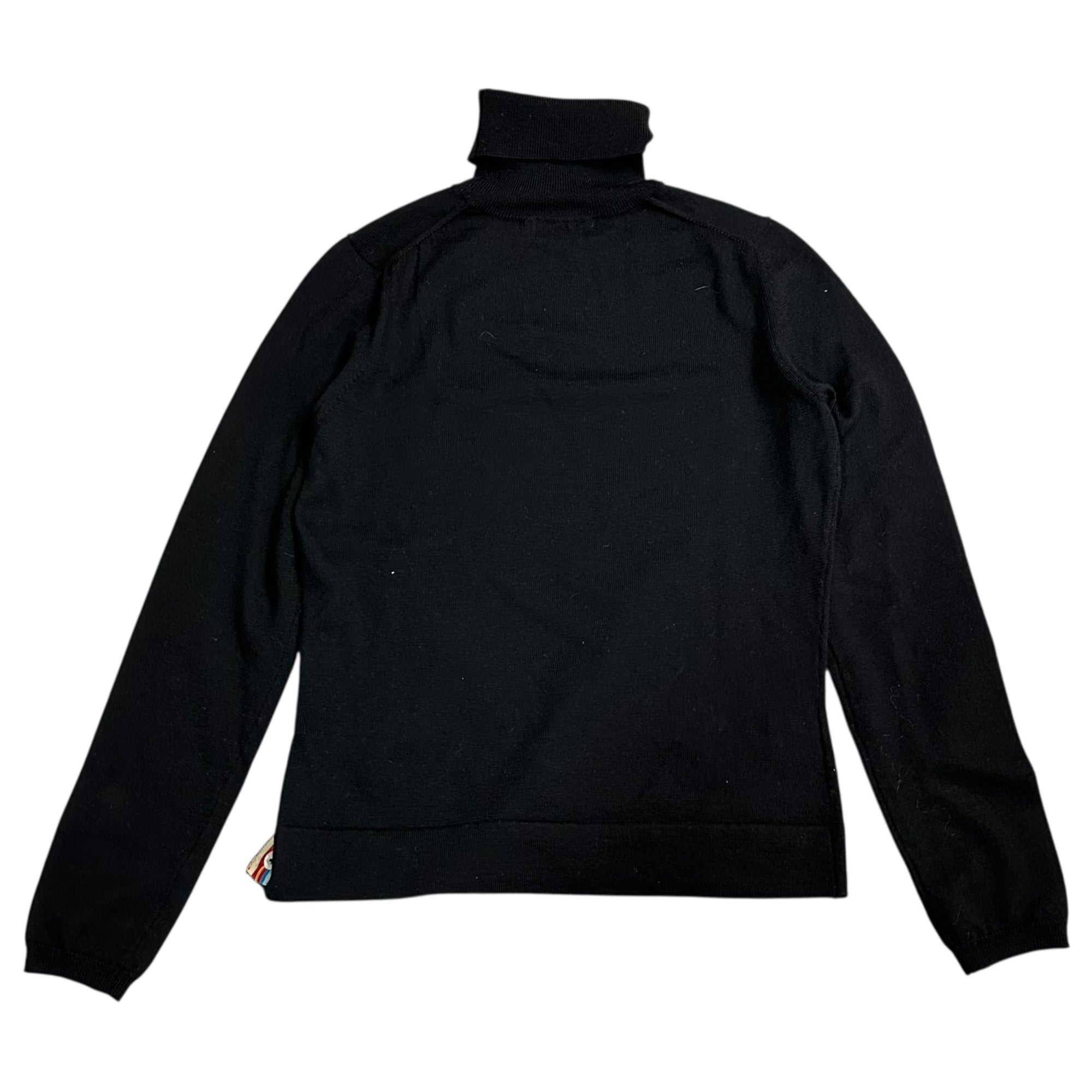 Paul Smith BLACK(ポールスミスブラック) Side Button Turtleneck Long Sleeve Knit サイドボタン タートルネック 長袖 ニット 220-5.CKR.PM.CW.6007 M ブラック