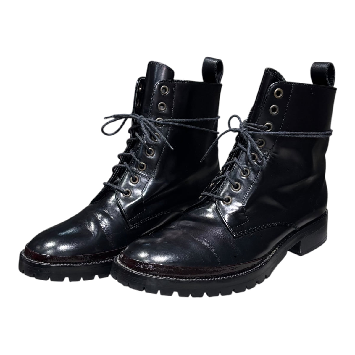 MARNI(マルニ) Lace-up Leather Boots レースアップ レザー ブーツ 40(26cm程度) ブラック×ブラウン
