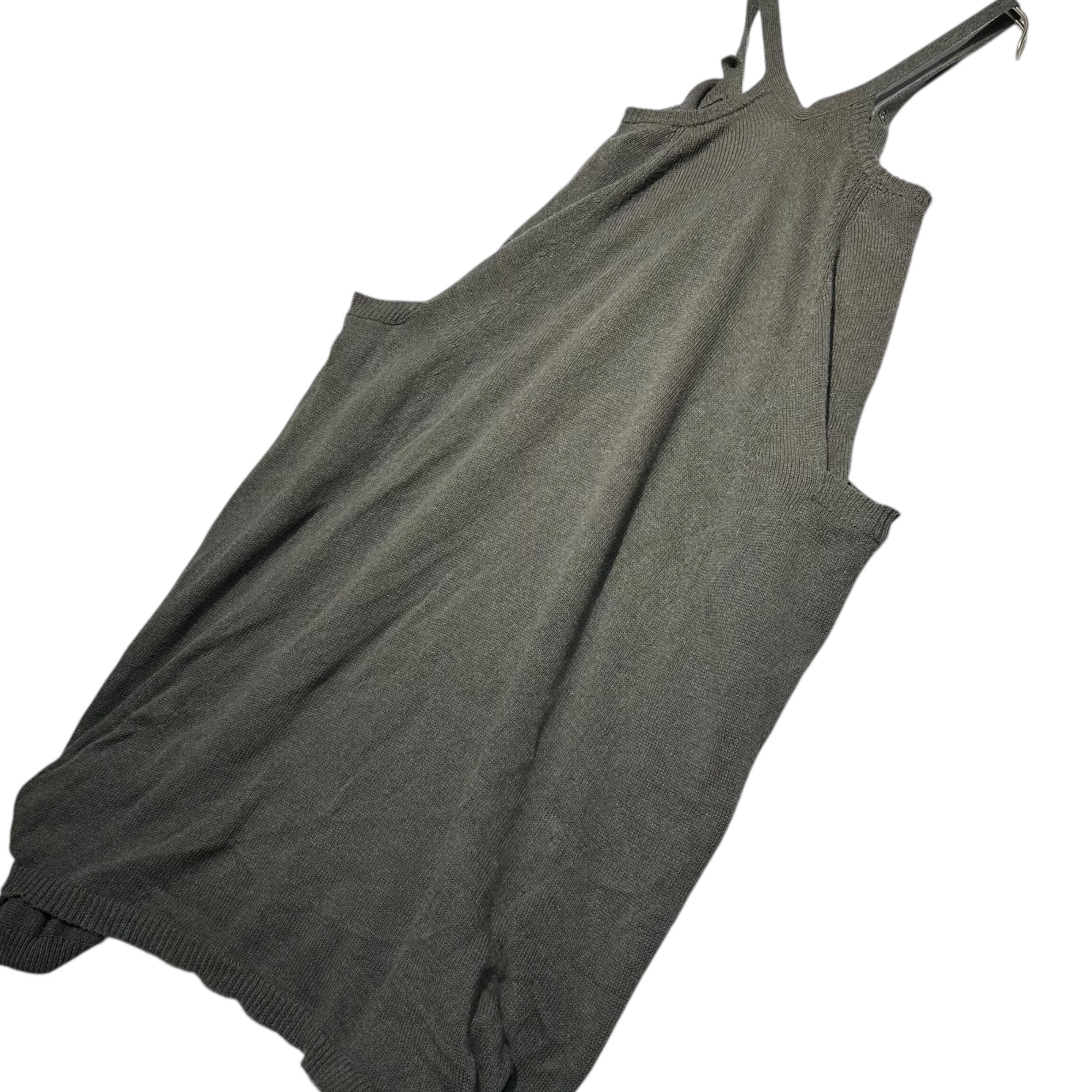 Y's(ワイズ) Shaped Sleeveless Cotton Knit Dress 変形 ノースリーブ コットン ニット ワンピース YO-K05-070 2 グレー サロペット