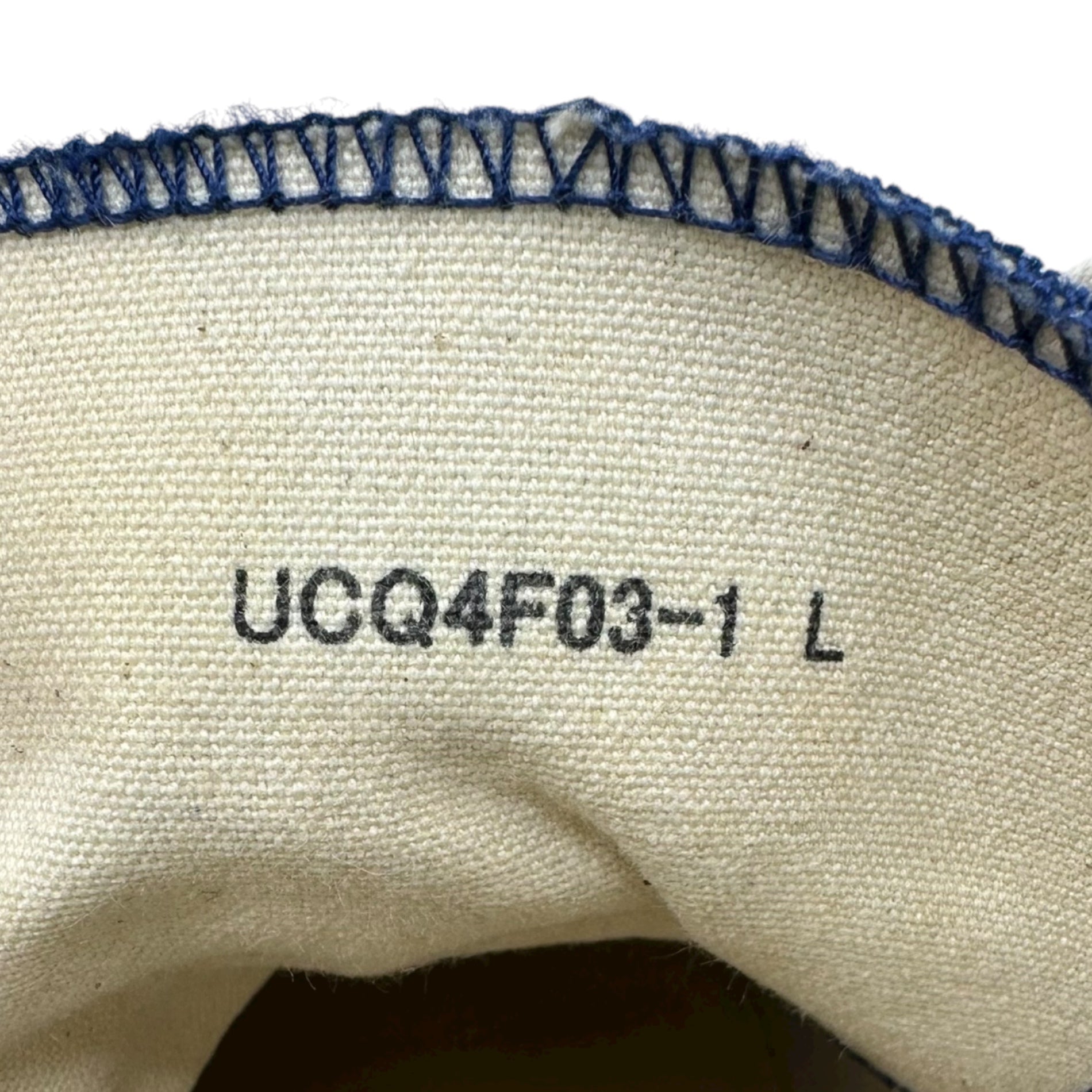 UNDERCOVER(アンダーカバー) 16SS High-top canvas sneakers レザー 切替 ハイカット キャンバス スニーカー UCQ4F03-1 L(27cm~27.5cm) ネイビー