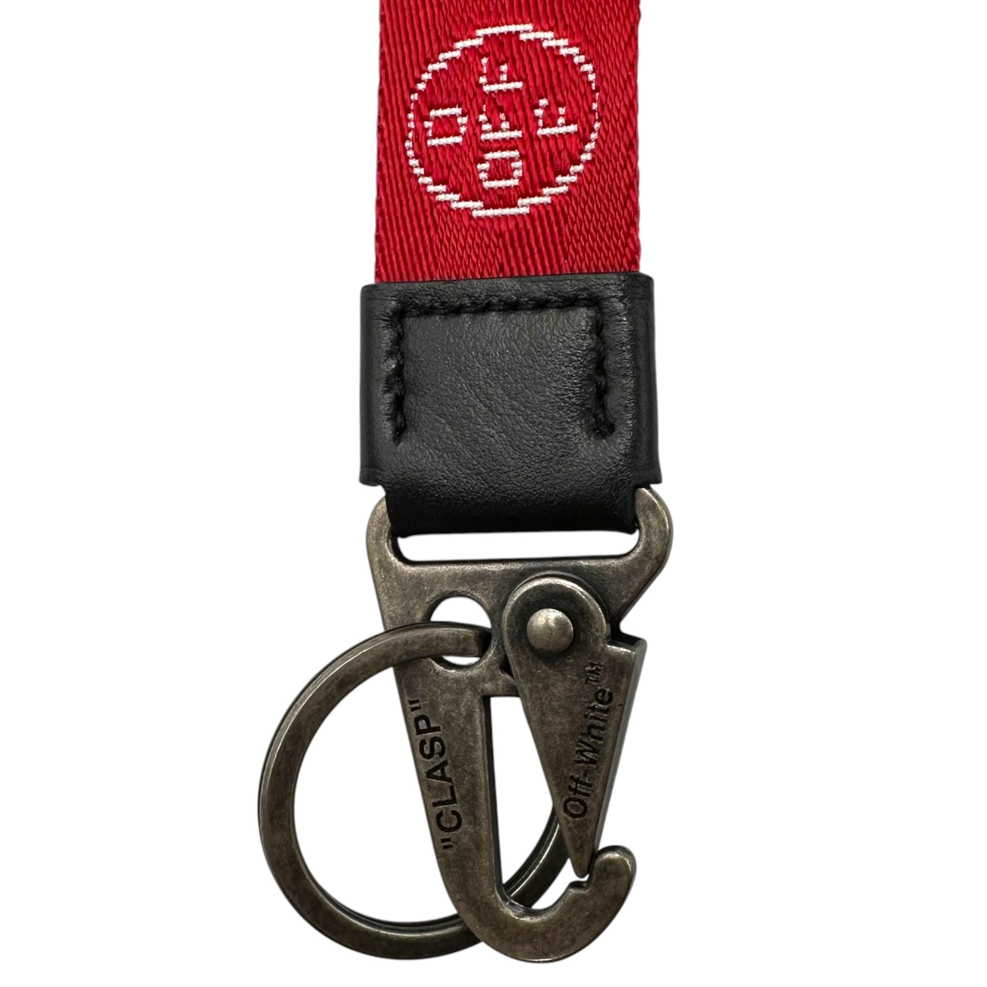 OFF-WHITE オフホワイト　ネックストラップ　ネックホルダー　未使用に近い Off-White(オフホワイト) Logo Neck Strap ロゴ ネック ストラップ レッド