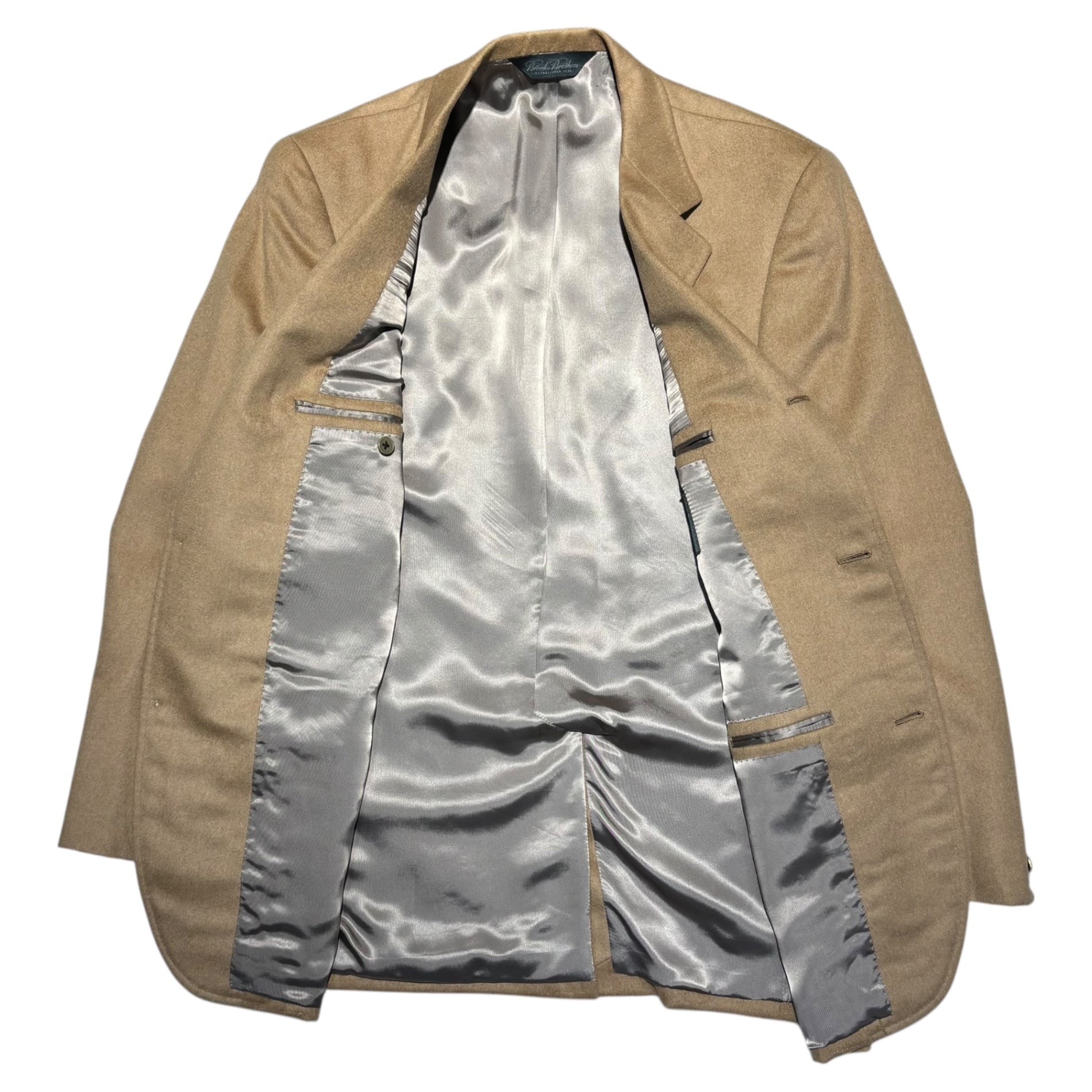 BROOKS BROTHERS(ブルックスブラザーズ) Camel 100% Gold Button Blazer キャメル ヘア  金ボタン ブレザー 19-18-9562 40REG ベージュ テーラード 3B ジャケット