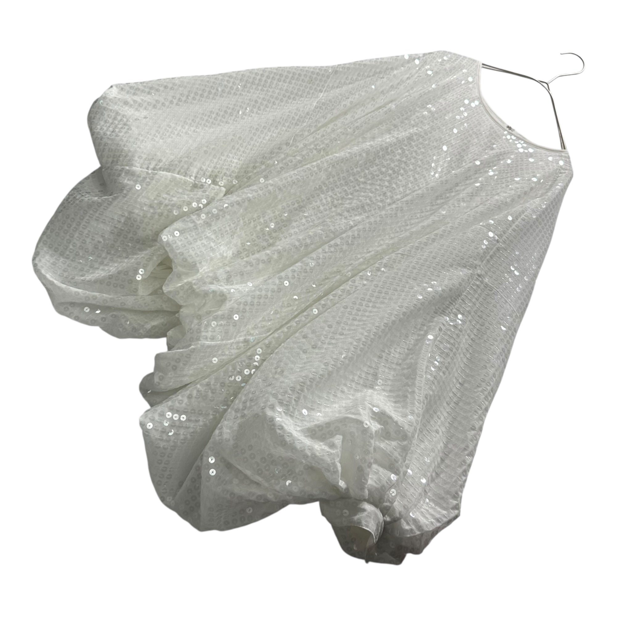 JUNYA WATANABE COMME des GARCONS(ジュンヤワタナベコムデギャルソン) 21SS All-Over Sequined White Blouse オール スパンコール ホワイト ブラウス 表記無(FREE) ホワイト