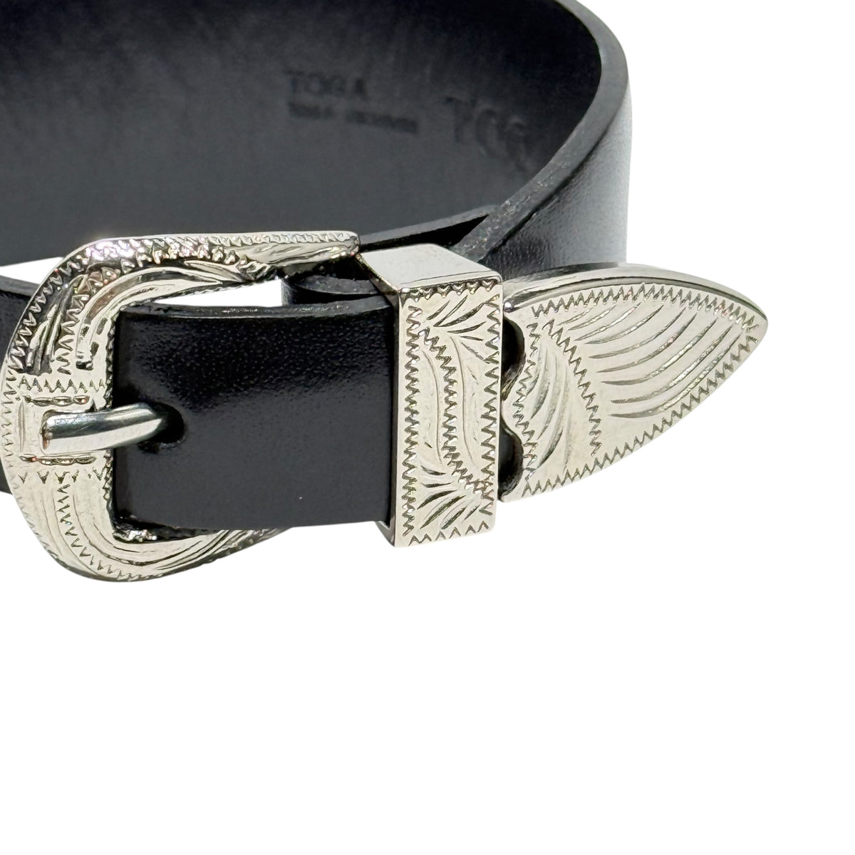 TOGA TOO(トーガトゥー) Double buckle bangle ダブルバックル ブレスレット TZ251-AK504 ブラック×シルバー
