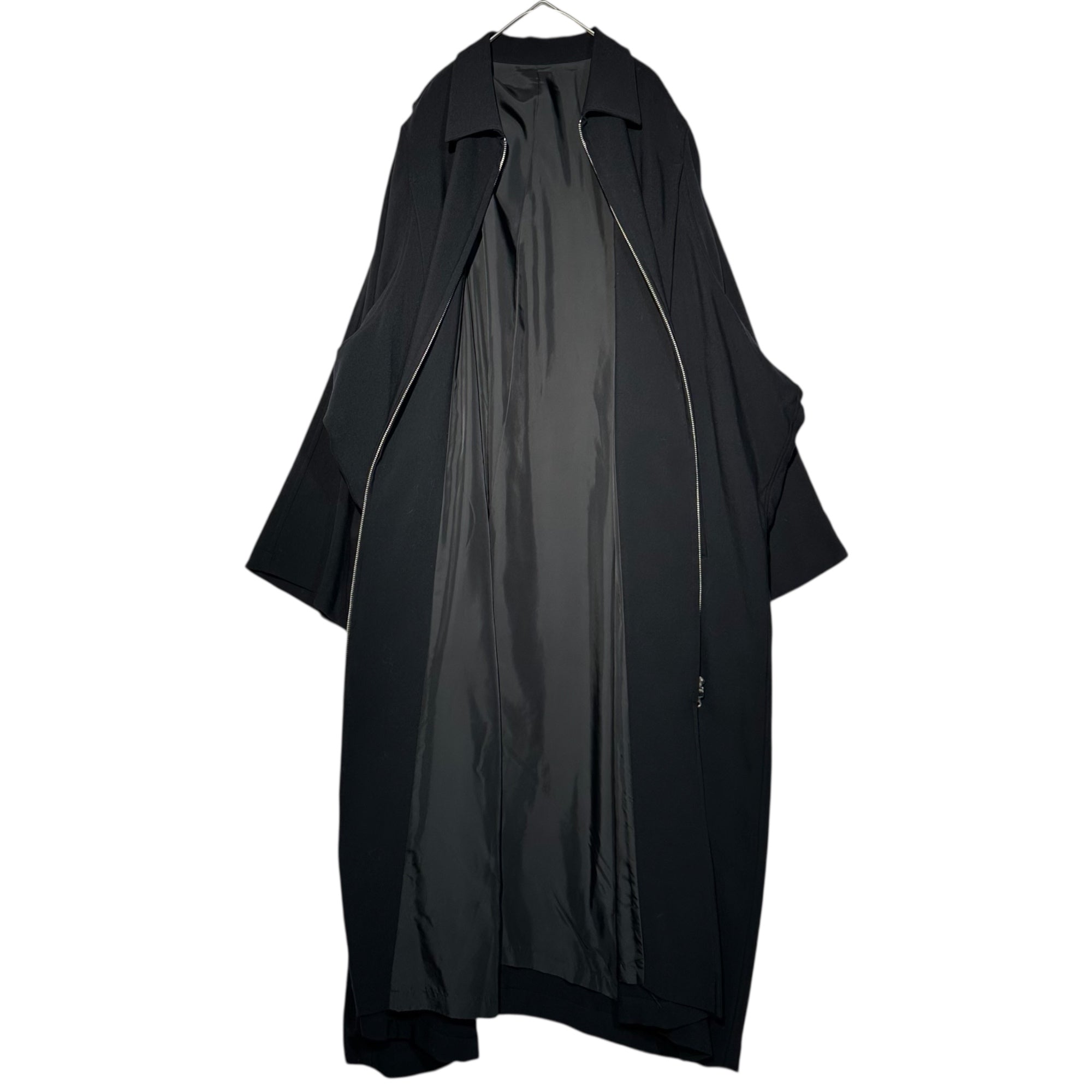 Y's(ワイズ) 02AW Wool Gabardine Zip-Up Super Long Coat ウールギャバジン ジップアップ スーパー ロング コート YM-C08-125 表記無(FREE) ブラック アーカイブ