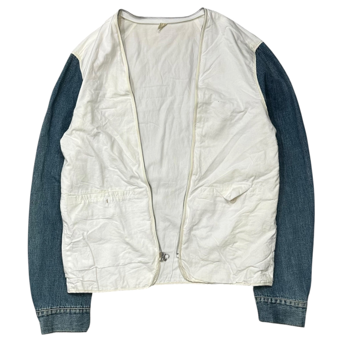 MIHARA YASUHIRO(ミハラヤスヒロ) 2000's Docking Denim Jacket ドッキング デニム ジャケット 71031224 M ライトインディゴ×オフホワイト 00s 初期生産品 アーカイブ 稀少