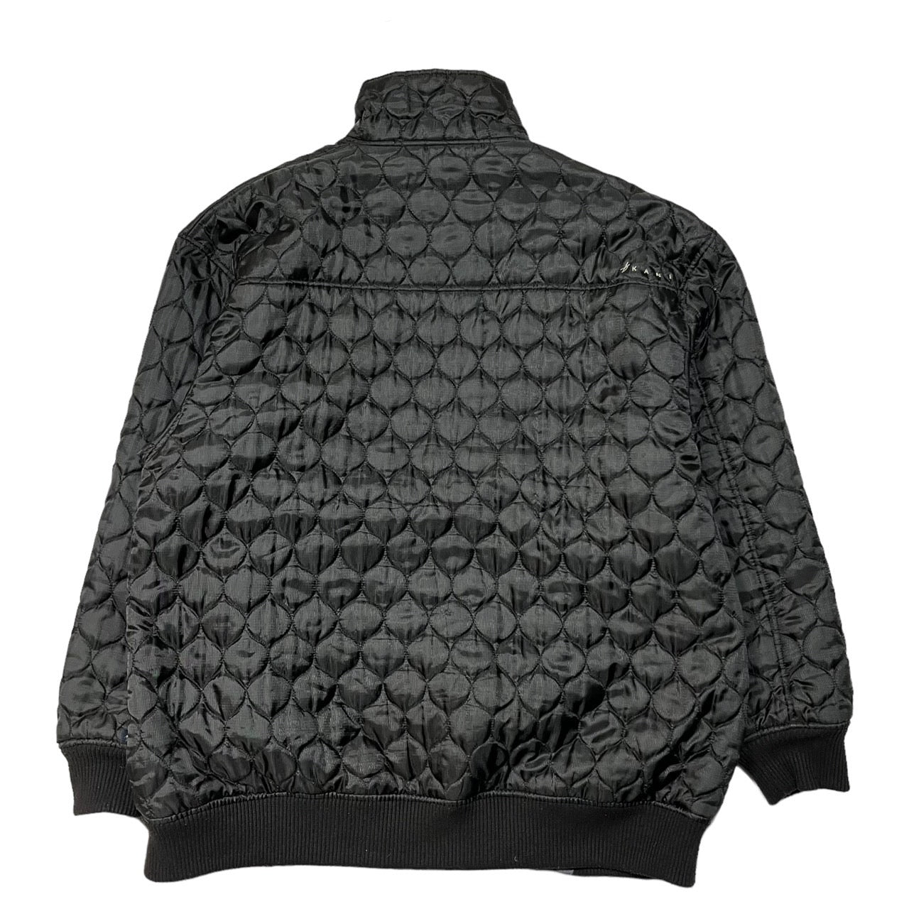 Karl Kani(カールカナイ) 90'sロゴ刺繍スーパーオーバーキルティングジャケット XL ブラック