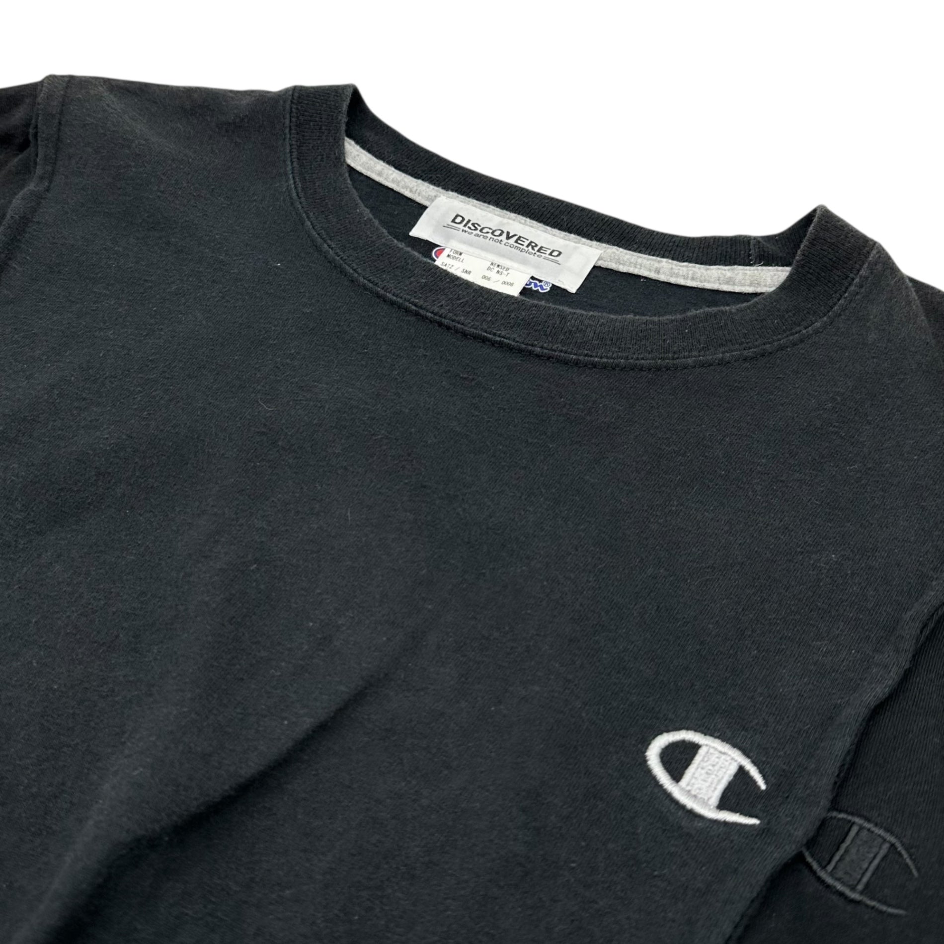 DISCOVERED(ディスカバード) ”Champion” Reconstruction Tee チャンピオン 再構築 Tシャツ F ブラック