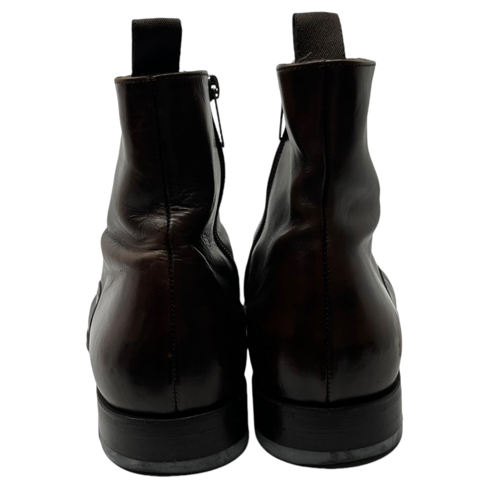 GIORGIO ARMANI(ジョルジオアルマーニ) cap toe side zip boots キャップトゥ サイドジップ ブーツ 25.0 ブラウン