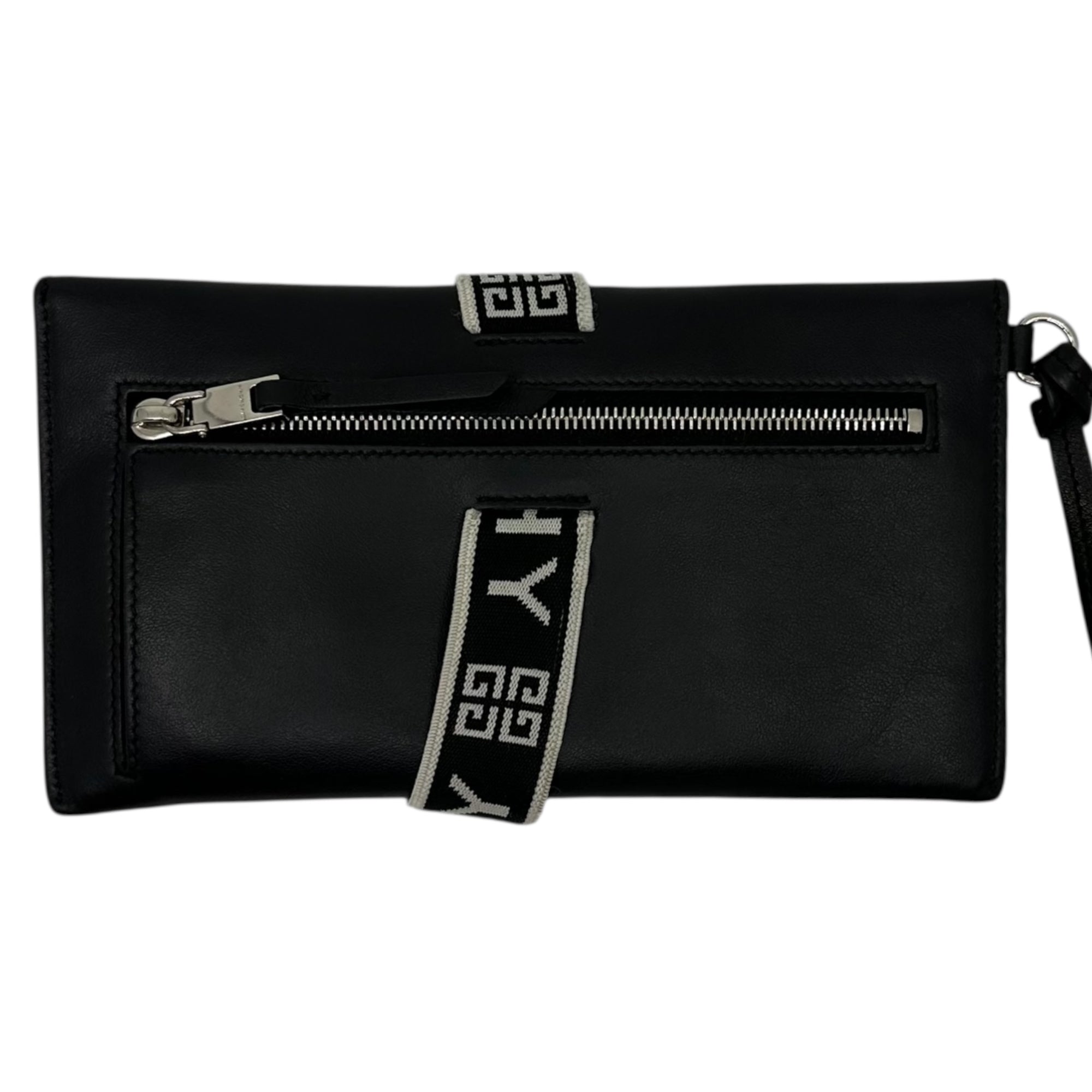 GIVENCHY(ジバンシィ) URBAN Clutch bag アーバン ロゴ バンド レザー クラッチ バッグ BB605HB0CQ 001 ブラック ウォレット 長財布
