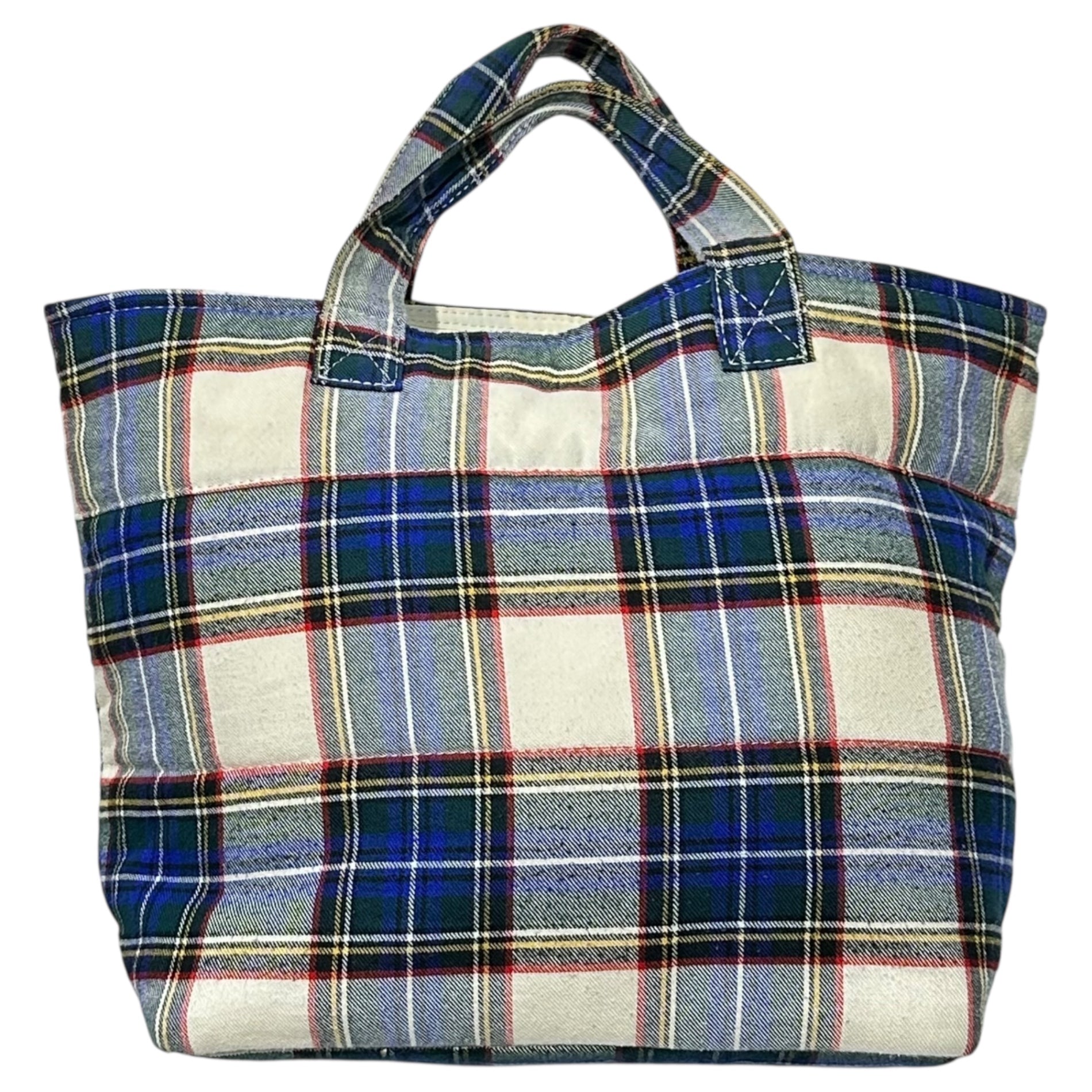 tricot COMME des GARCONS(トリココムデギャルソン) Cotton Check Tote Bag コットン チェック トート バッグ TL-K 204 ホワイト×ブルー