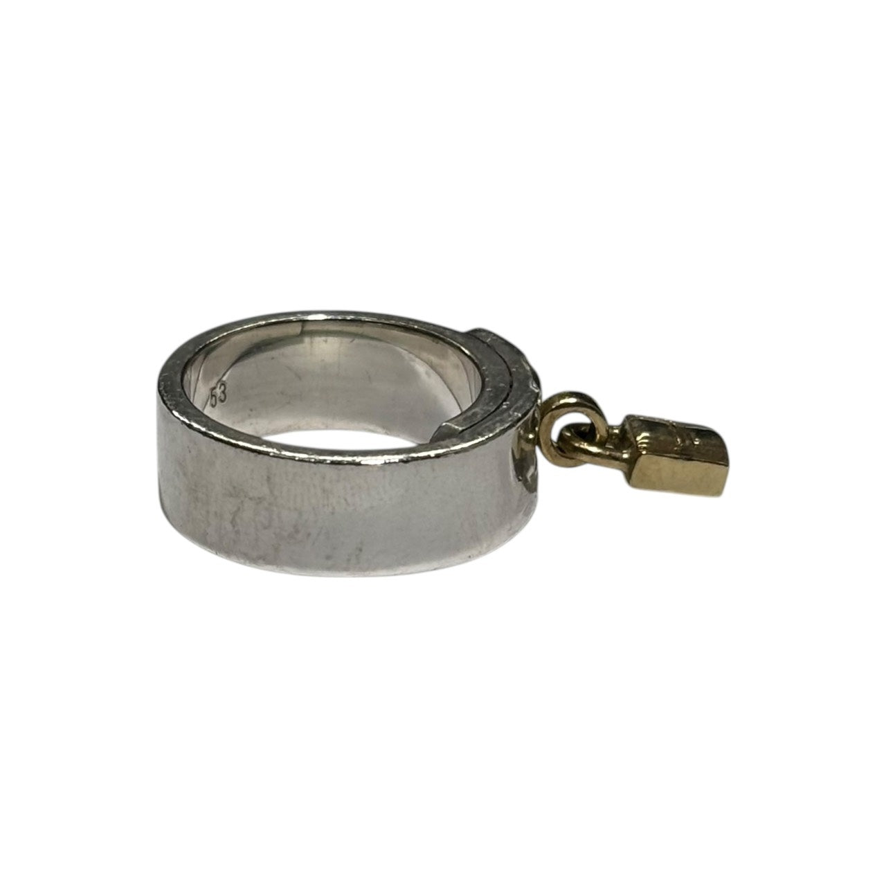 【SALE対象外】HERMES(エルメス) Silver & Gold Kelly Ring シルバー ゴールド コンビ ケリー リング 旧型 53(13号程度) シルバー×ゴールド AG925 × AU750