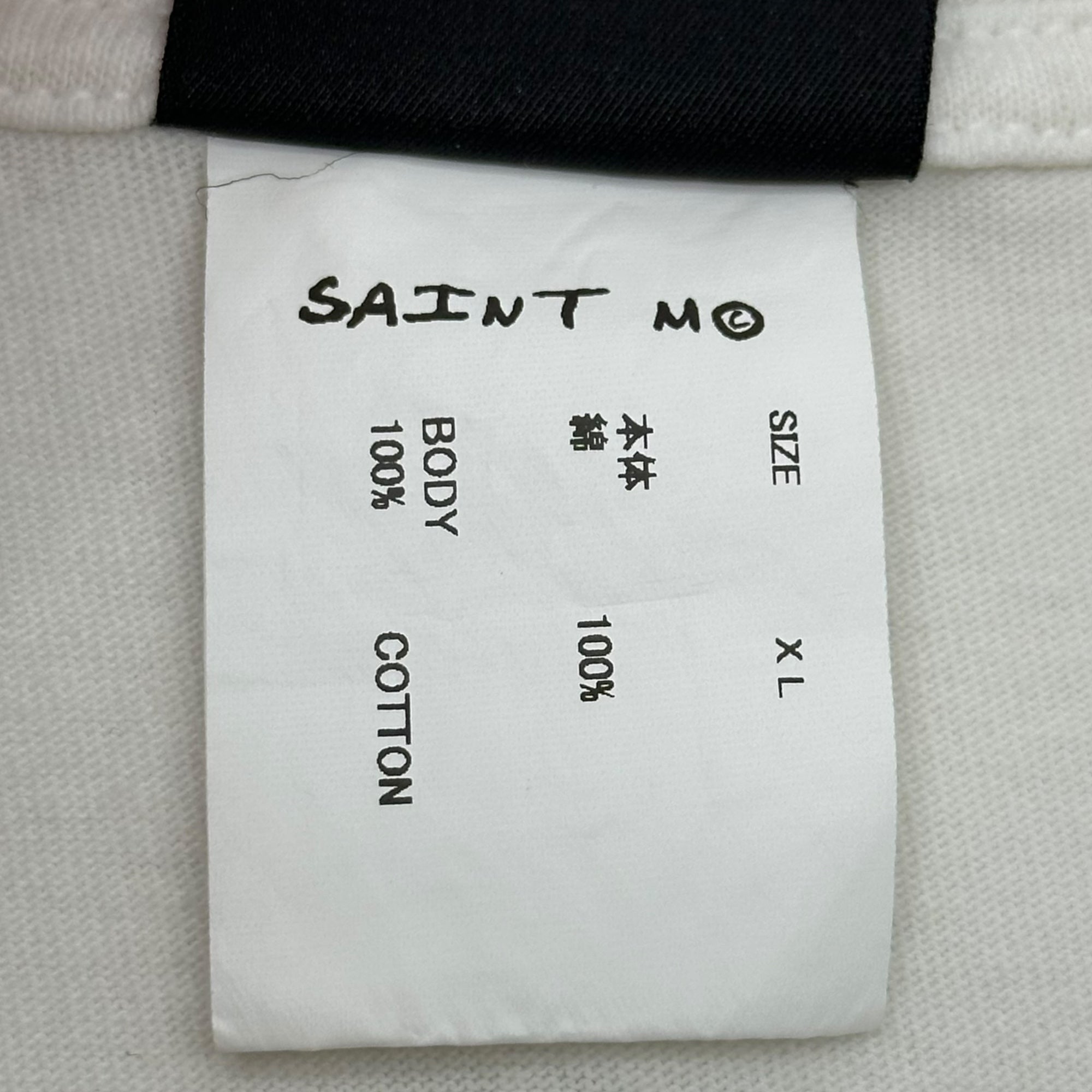 SAINT MICHAEL(セントマイケル) 24AW SS TEE VANITY ヴィンテージ加工 半袖 Tシャツ SM-YS1-0000-006 XL ホワイト