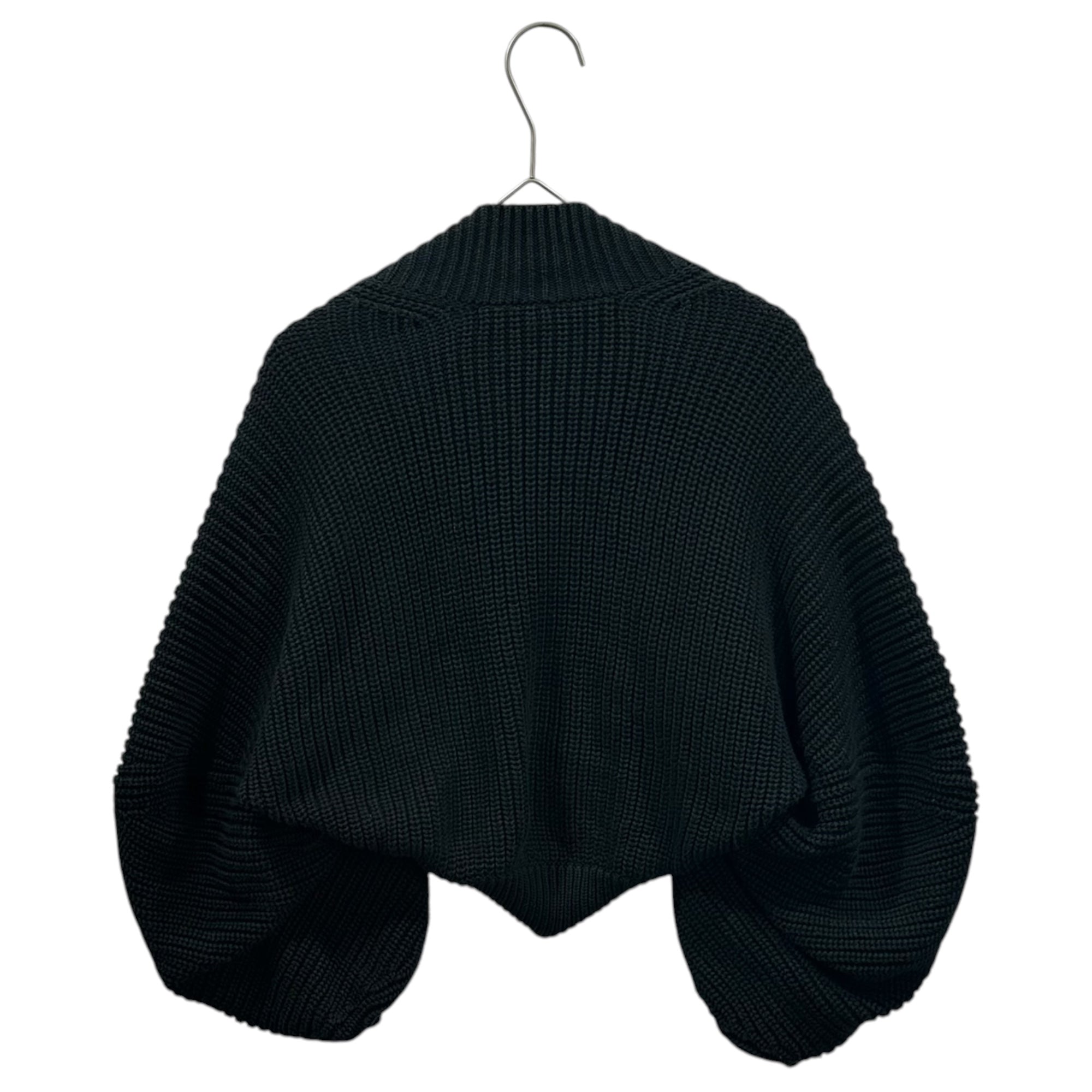 JUNYA WATANABE COMME des GARCONS(ジュンヤワタナベコムデギャルソン) 2003SS Cotton balloon-sleeve bolero バルーン スリーブ コットン ボレロ JI-N017 M ブラック 00's ニット カーディガン