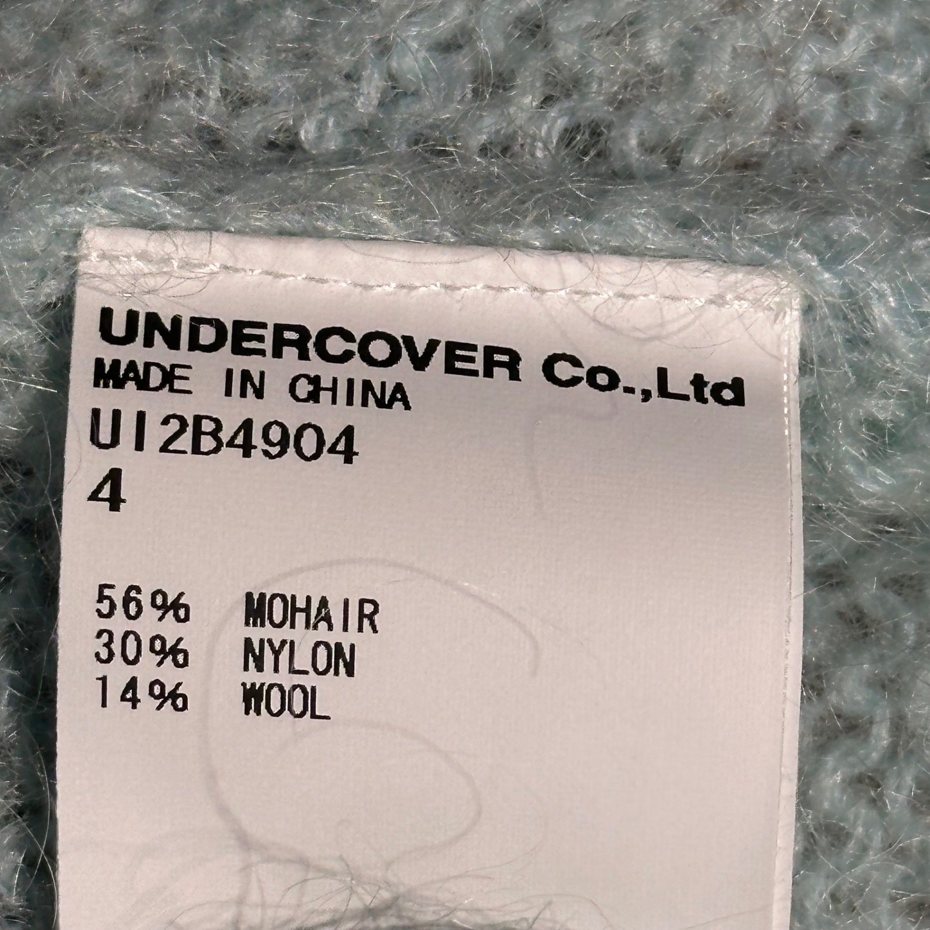 UNDERCOVERISM(アンダーカバイズム) 22AW Side Zip Mohair Knit 脇 ジップ モヘヤ ニット UI2B4904 4(L程度) ミント