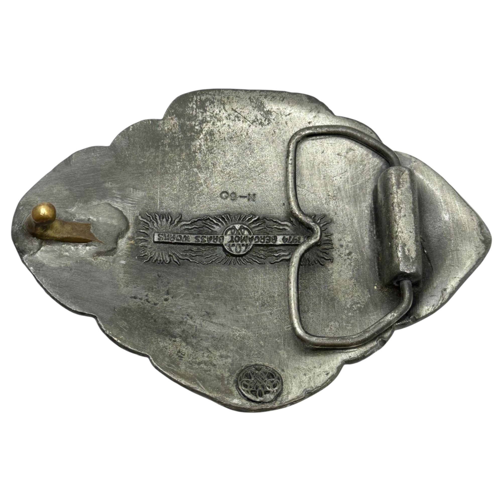Bergamot Brass Works(ベルガモット ブラス ワークス) 1974 Belt Buckle 1974年 ベルト バックル N-60 シルバー