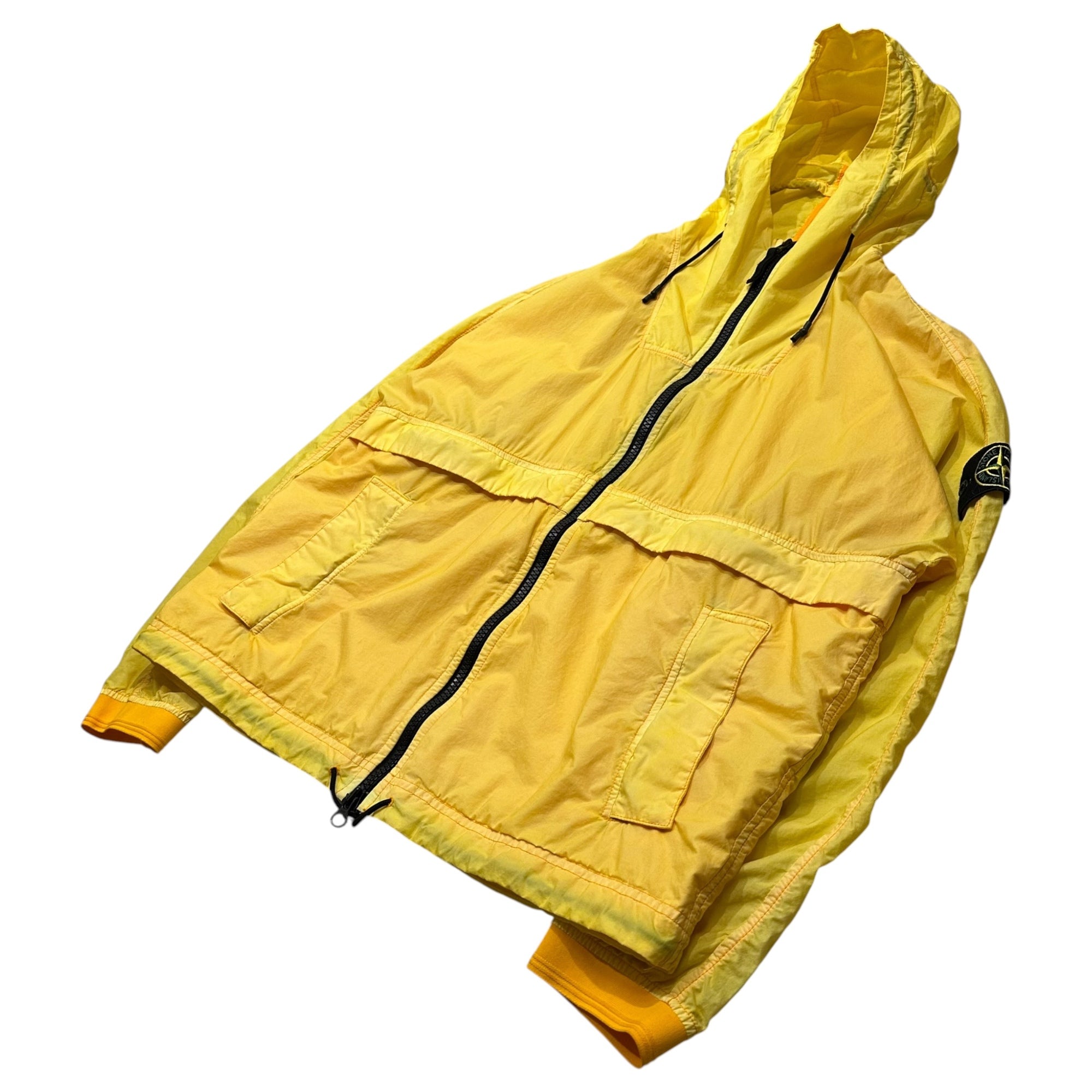STONE ISLAND(ストーンアイランド) 2018SS RESIN POPLIN-TC Hooded Jacket レジン ポプリン TC フーデッド ジャケット 681544435 XL イエロー マウンテンパーカー