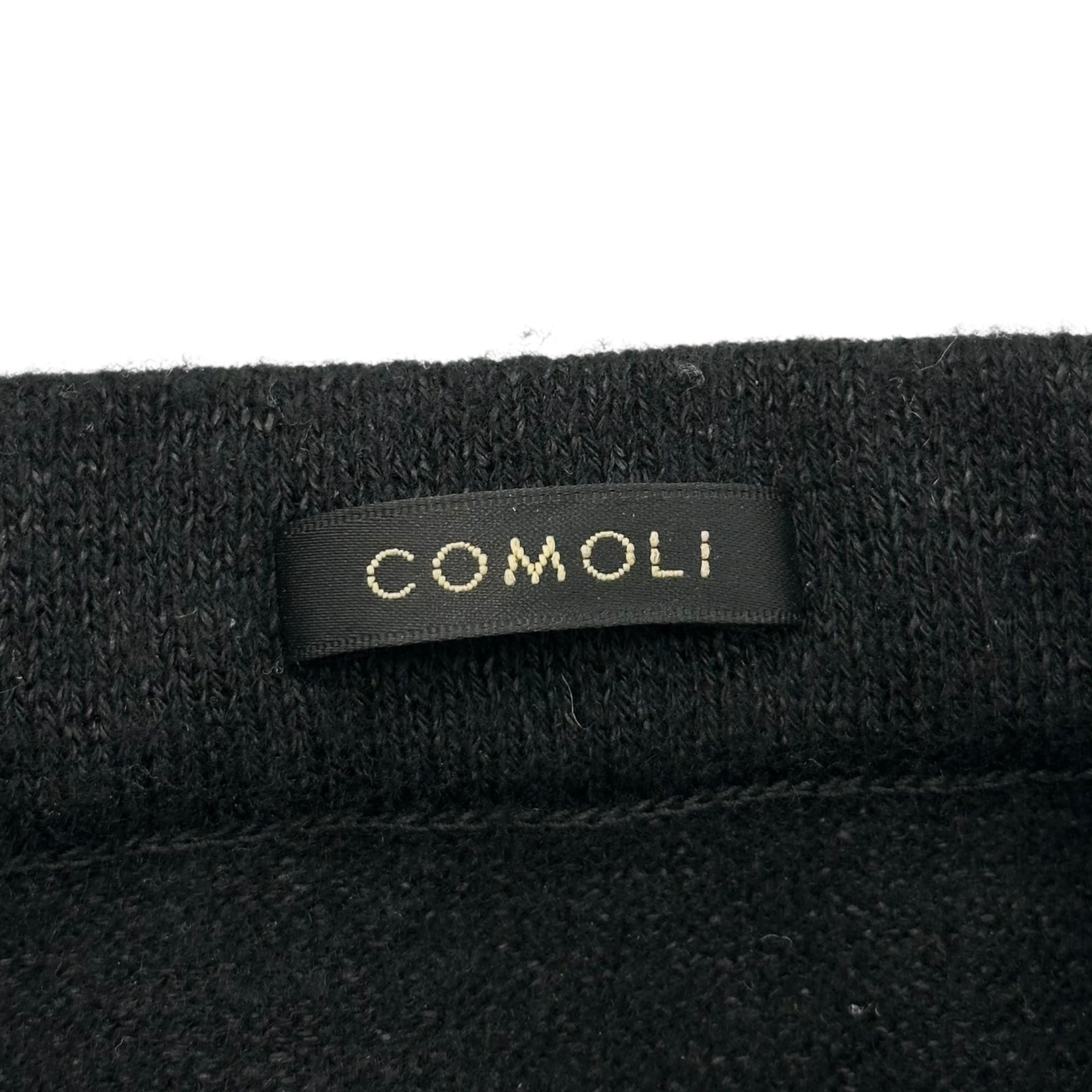COMOLI(コモリ) 25SS Wool Washi Knit Pants ウール 和紙 ニット パンツ B01-06005 3 ブラック