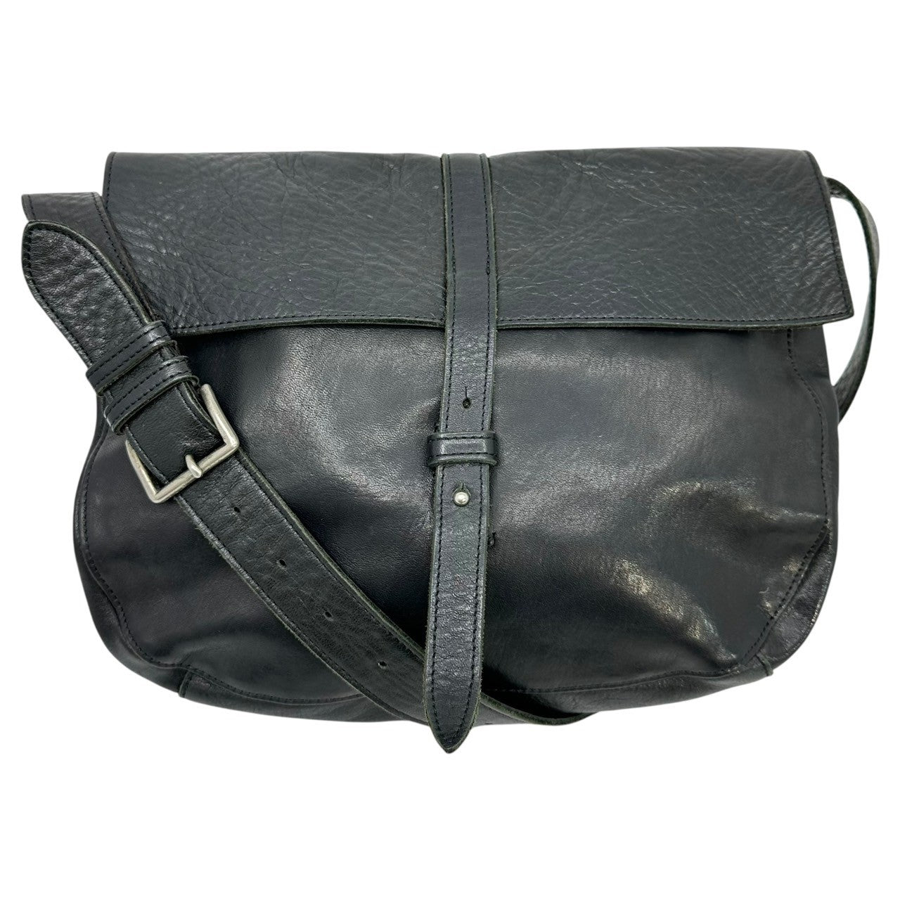 Y's(ワイズ) Horse Leather Shoulder Bag ホース レザー ショルダー バッグ YY-I21-760 ブラック