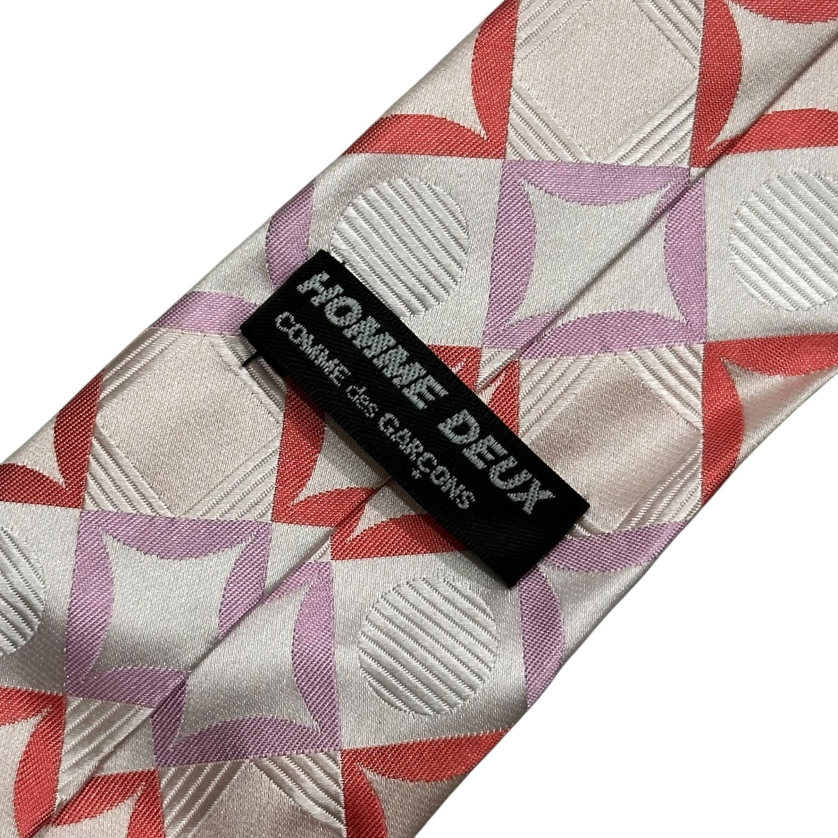 COMME des GARCONS HOMME DEUX(コムデギャルソンオムドゥ) Silk geometric tie シルク ジオメトリック ネクタイ 13 ライトピンク×サーモンピンク