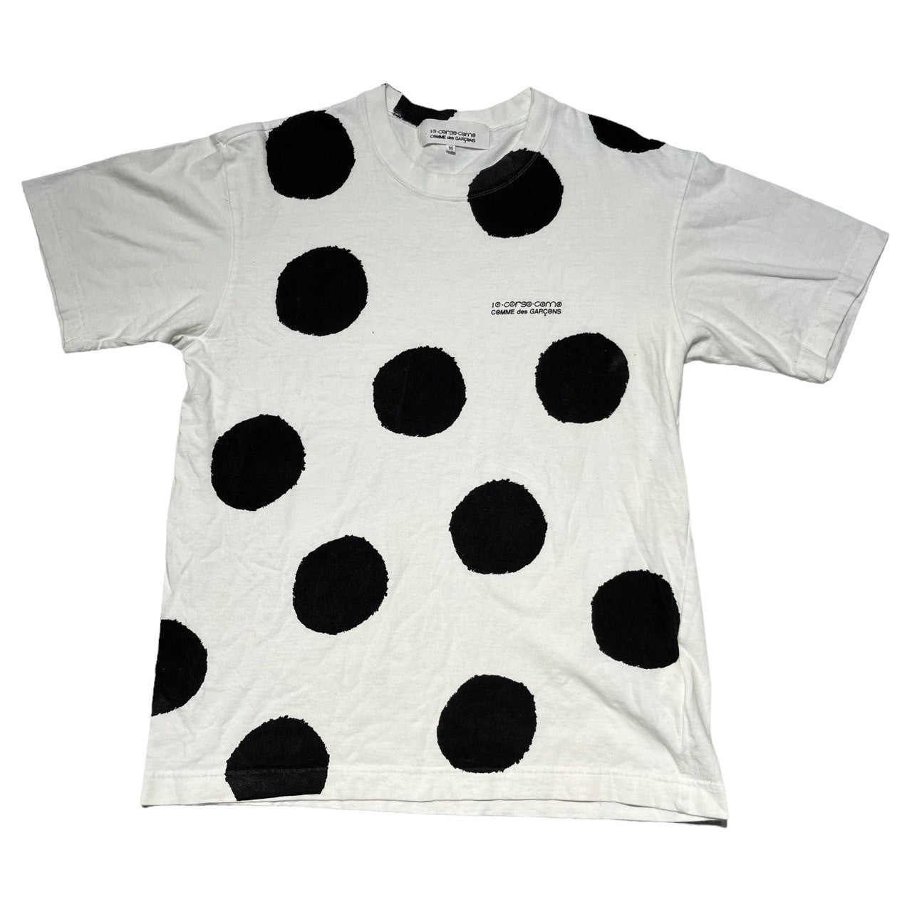 COMME des GARCONS×10 corso como(コムデギャルソン×ディエチコルソコモ) 05SS  logo dot t-shirt コラボ ロゴ ドット Tシャツ SO-T902 M ホワイト 半袖 AD2004