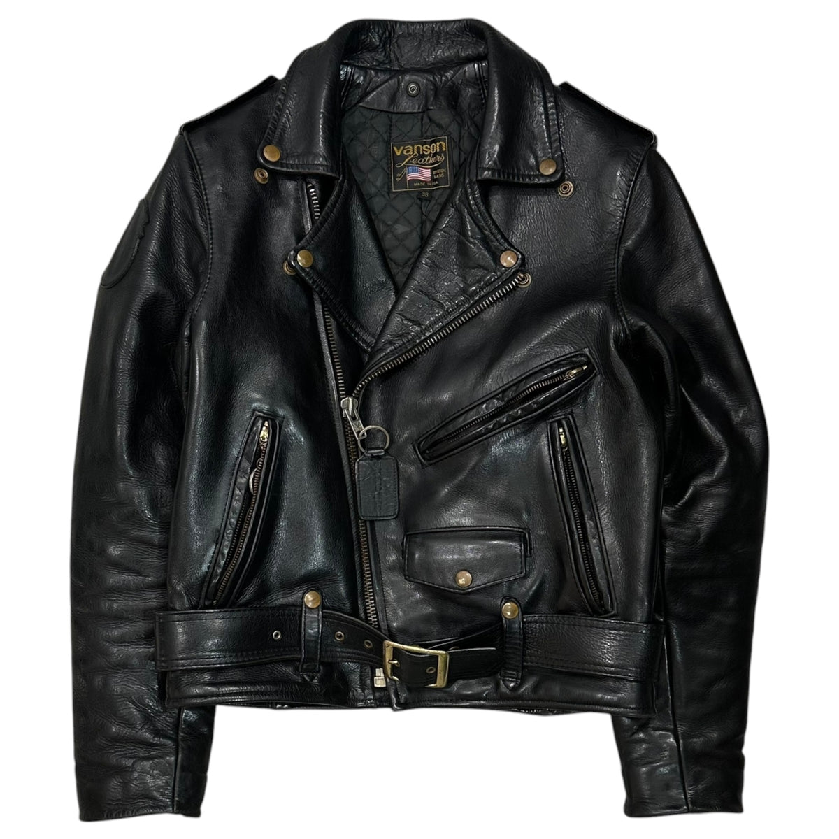 VANSON(バンソン) TYPE C2 Double biker jacket ダブル ライダース ジャケット 38 ブラック レザー