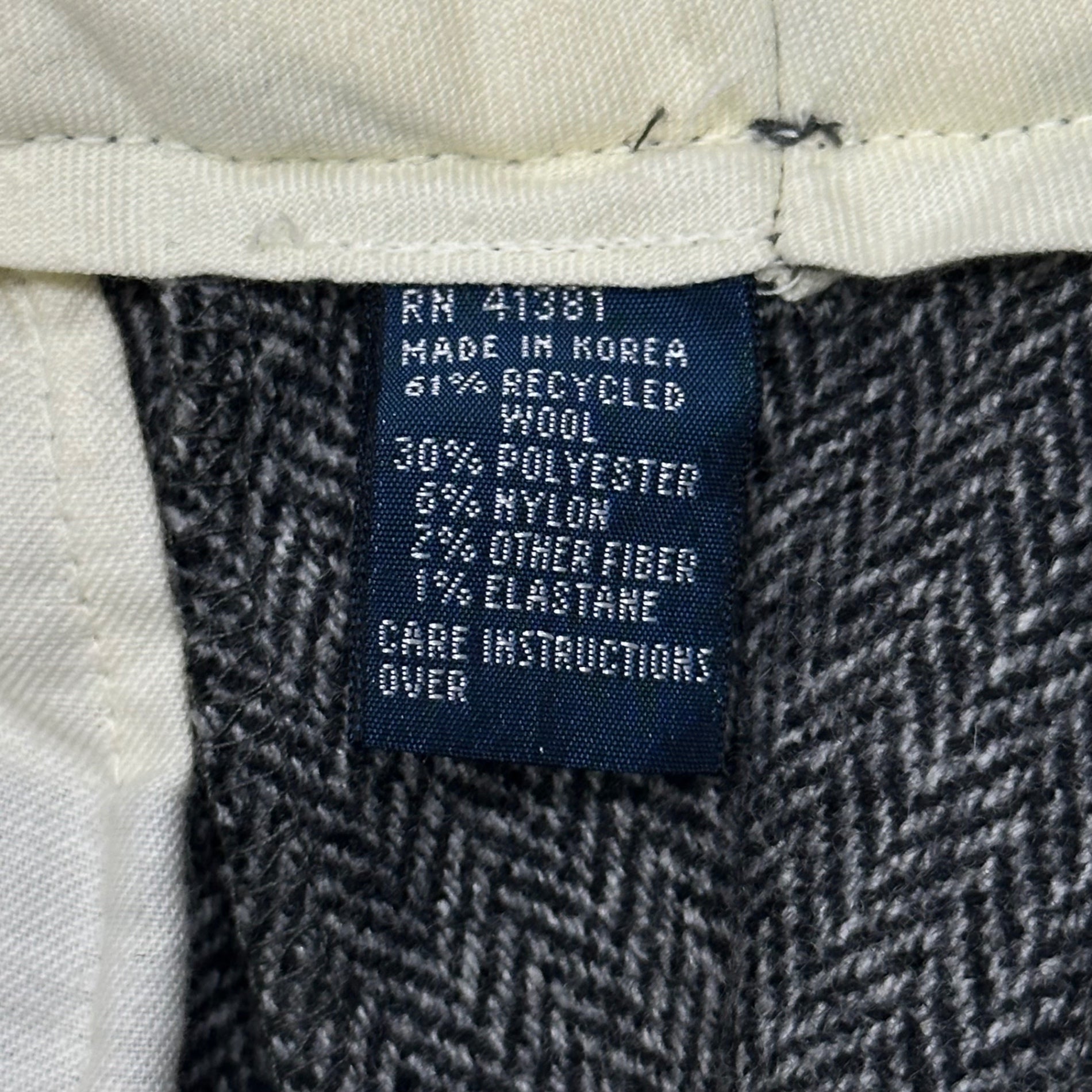POLO RALPH LAUREN(ポロラルフローレン) 1990's Herringbone Tweed Trousers ヘリンボーン ツイード トラウザー 31/32 グレー 90年代 ヴィンテージ