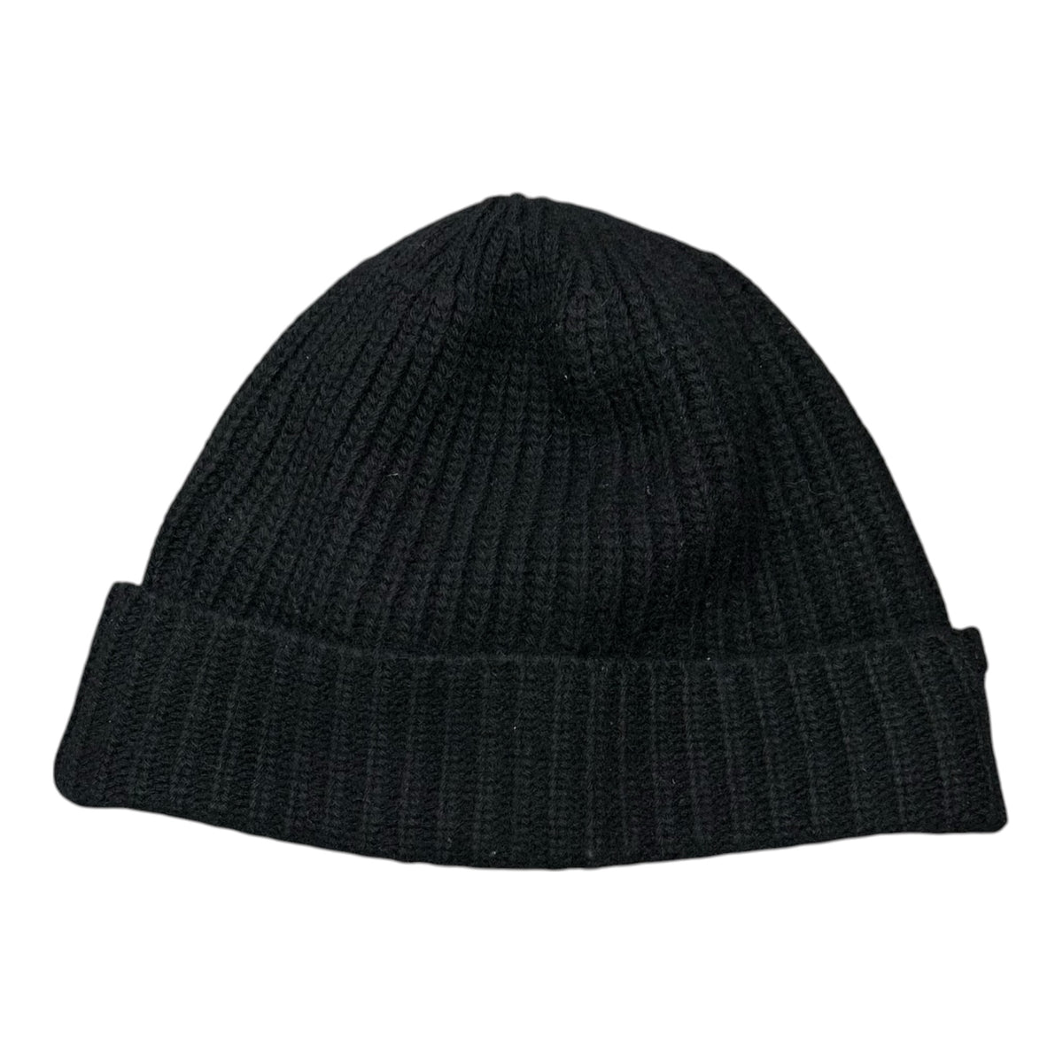 STONE ISLAND(ストーンアイランド) Wool Ribbed Knit Cap Beanie ウール リブ ニット キャップ ビーニー 7915N1085 ブラック